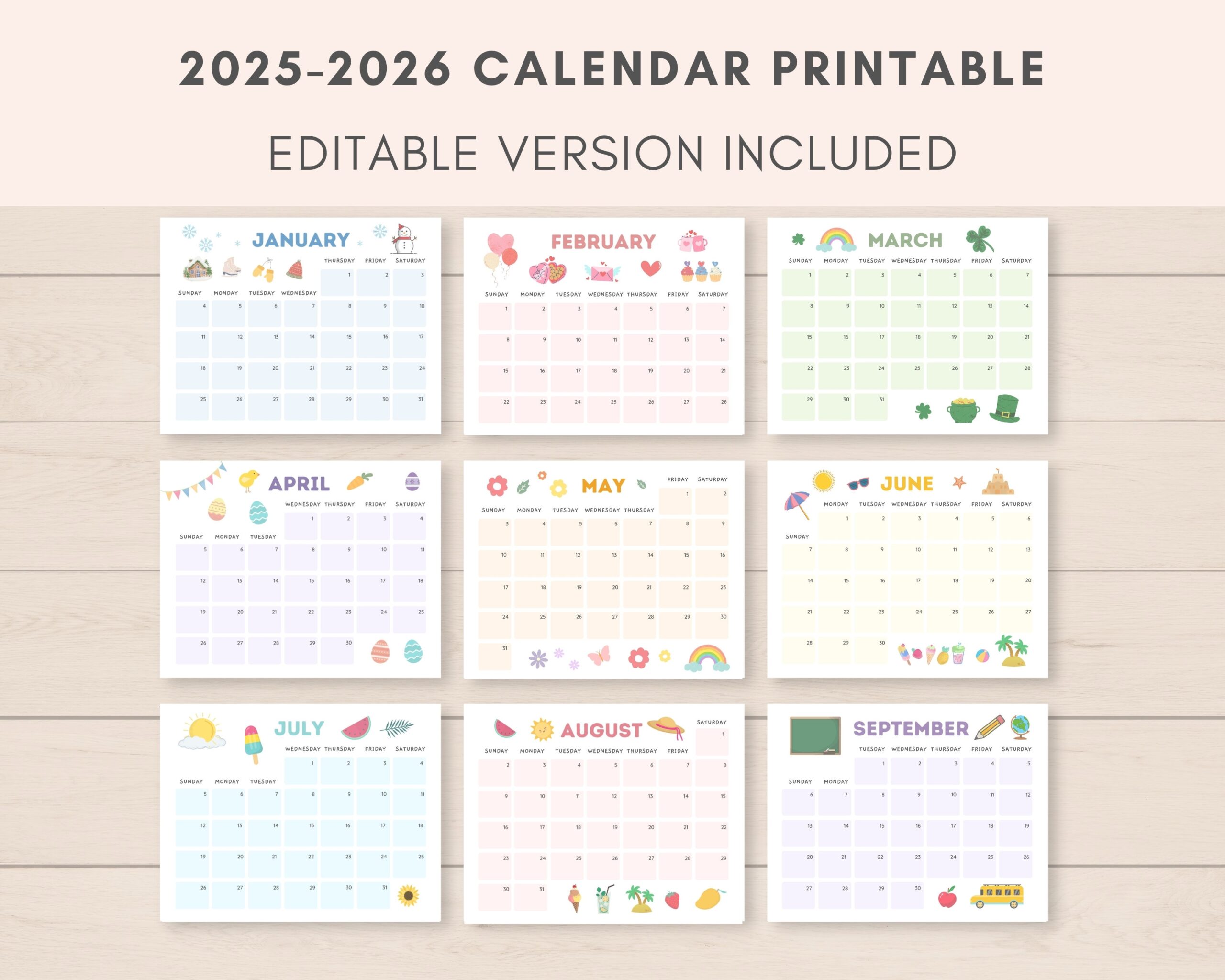 Editable May And June 2026 Calendar