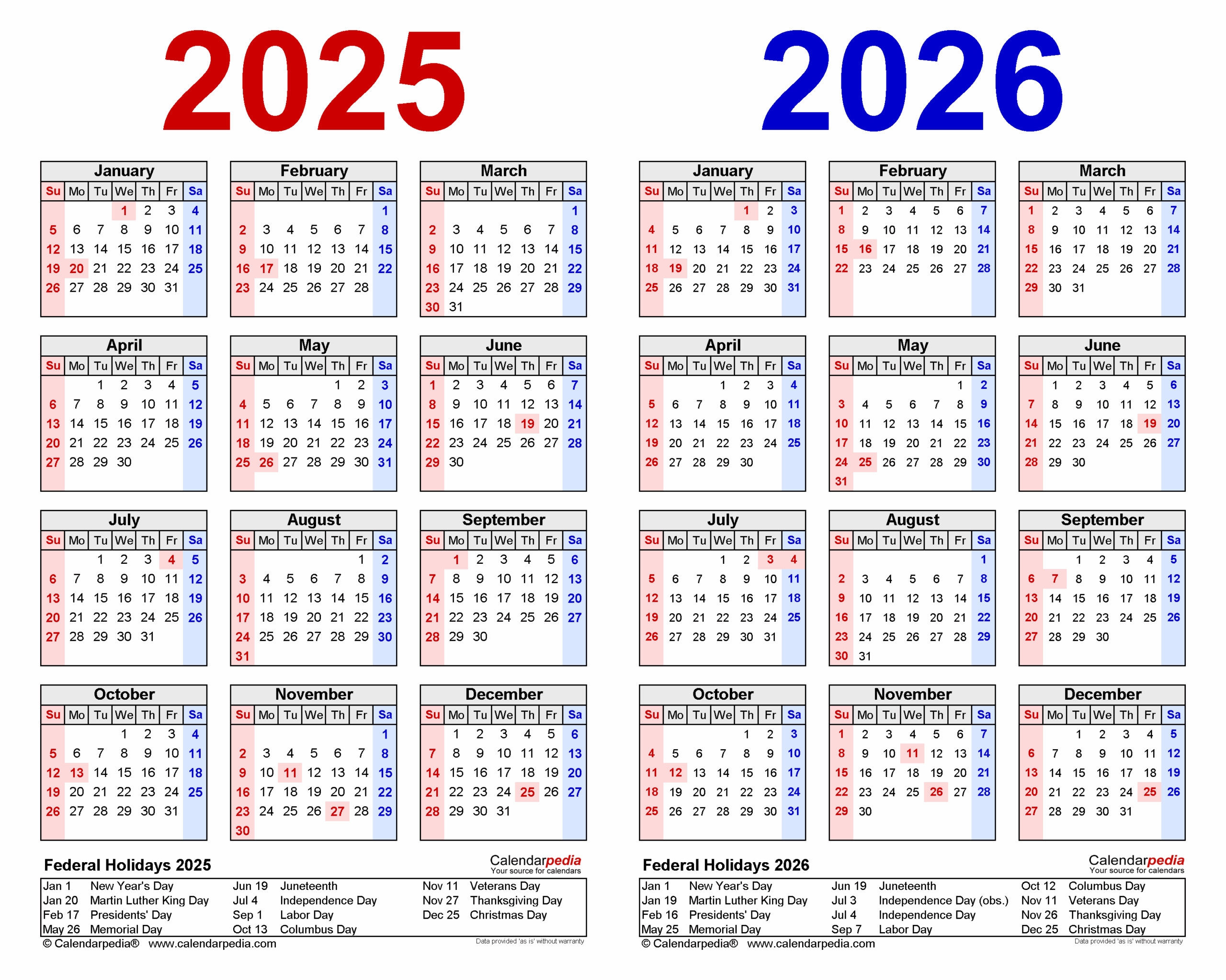 August 2025-June 2026 Calendar Printable