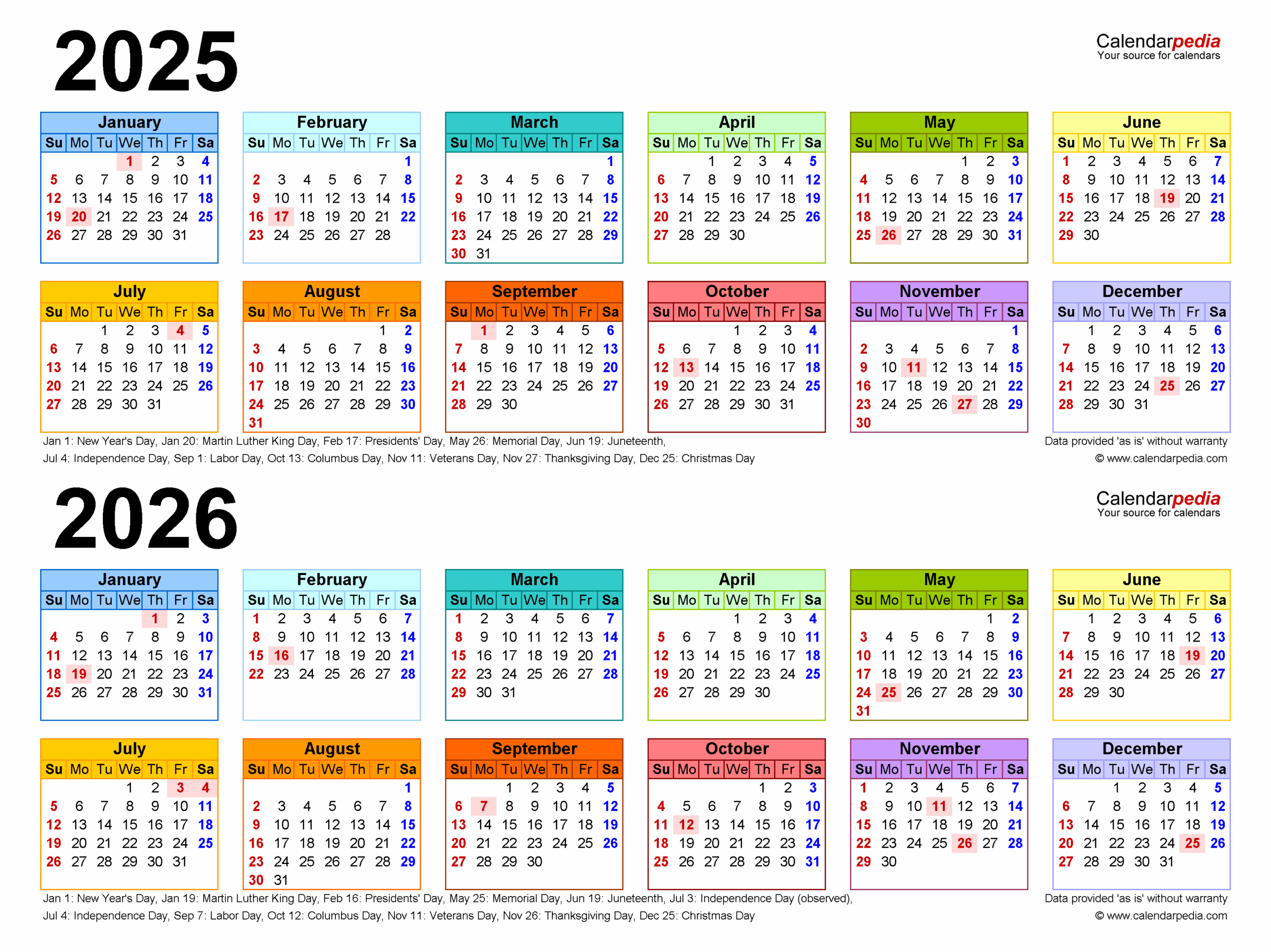 Printable Calendar September 2025-June 2026