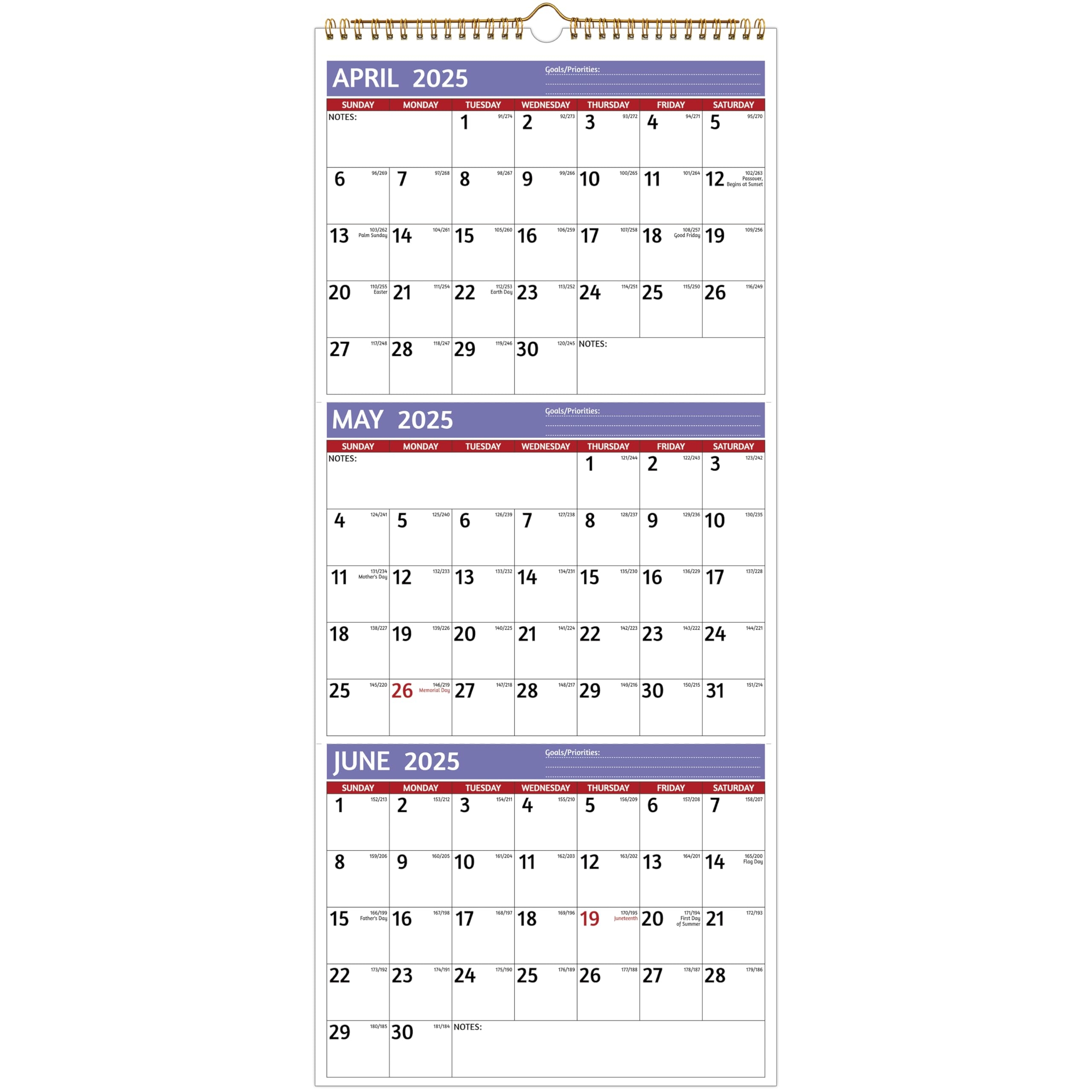 2025 2026 Wall Calendar 3 Month Calendar 2025 2026 Vertical Apr 2025 Jul 2026 3 Month Wall Calendar 11 X 26 In Open 2025 Calendar Large