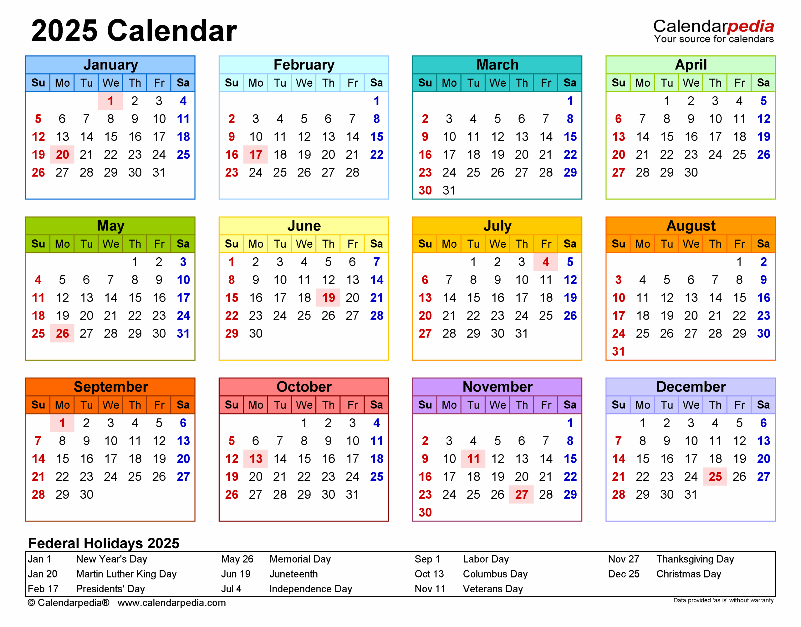 June 2025 Calendar Calendarpedia