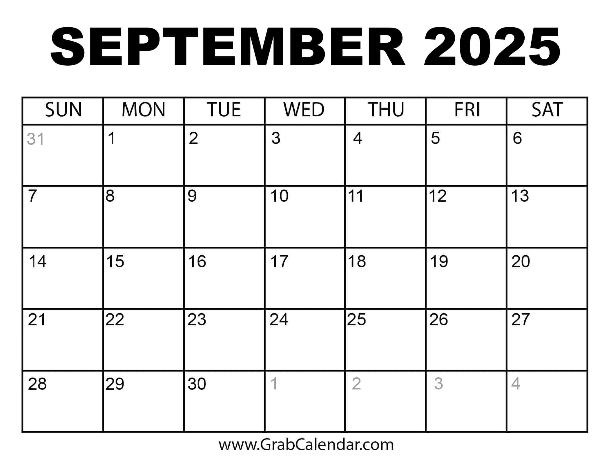 2025 Calendar Grab Calendar