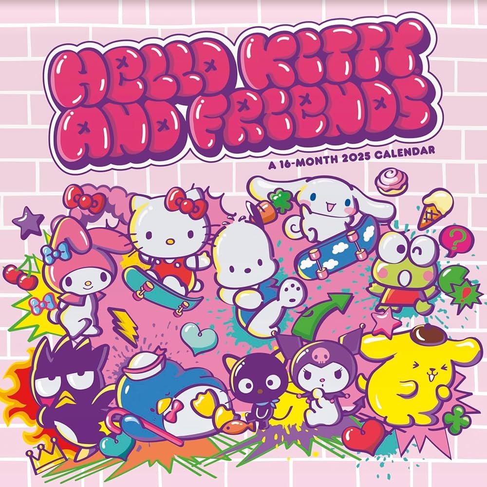 2025 Hello Kitty U0026 Friends Wall Calendar