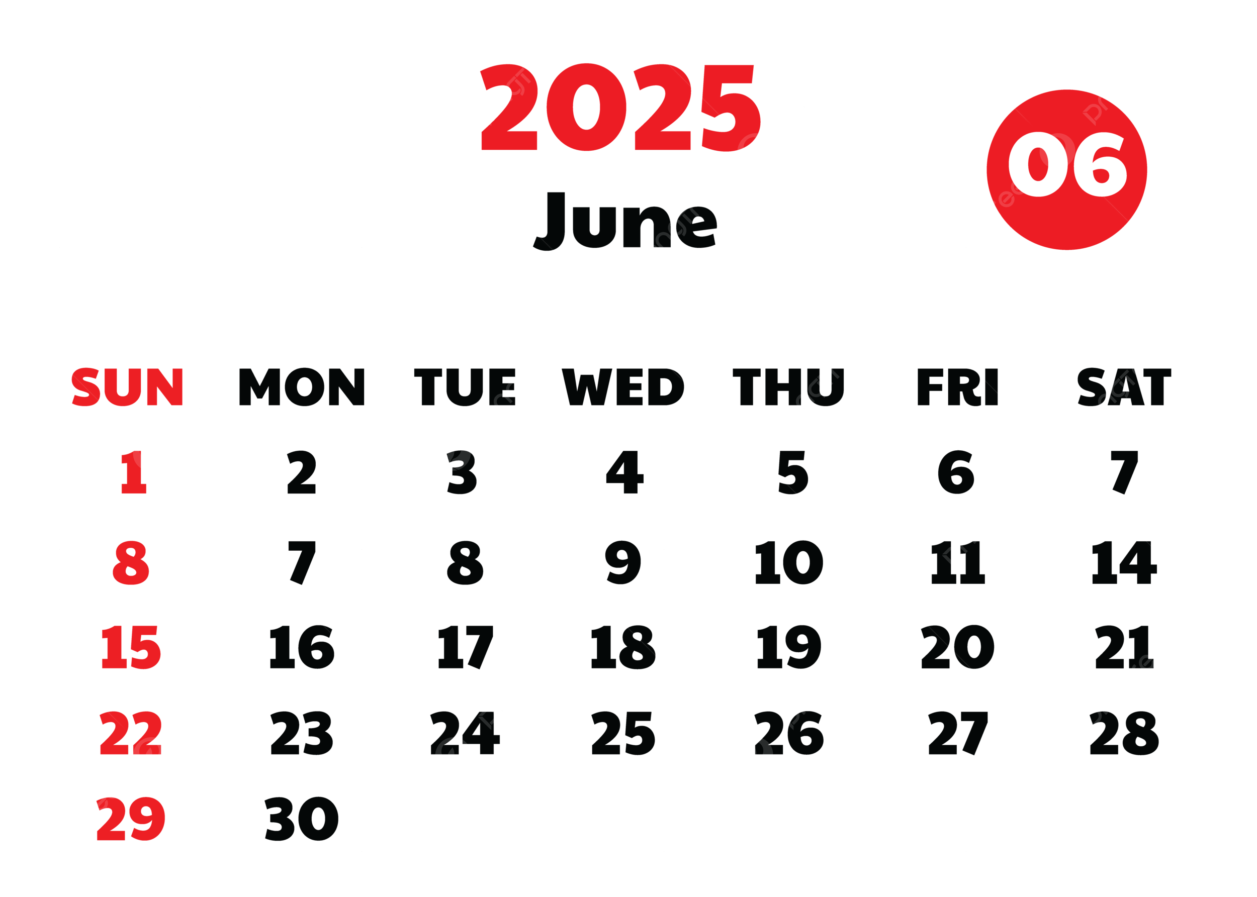 2025 June Calendar Transperent Cute Design Vector With Small Stars Decoration 2025 June Calendar June 2025 Calendar June 2025 PNG And Vector With Transparent Background For Free Download