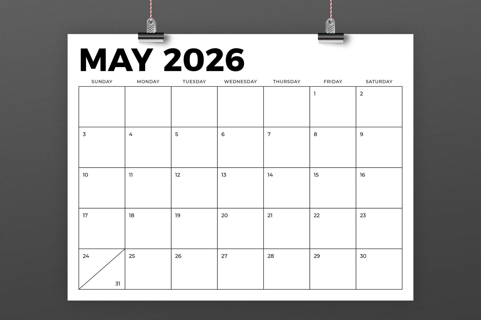 2026 8 5 X 11 Inch Calendar Template By Running With Foxes TheHungryJPEG