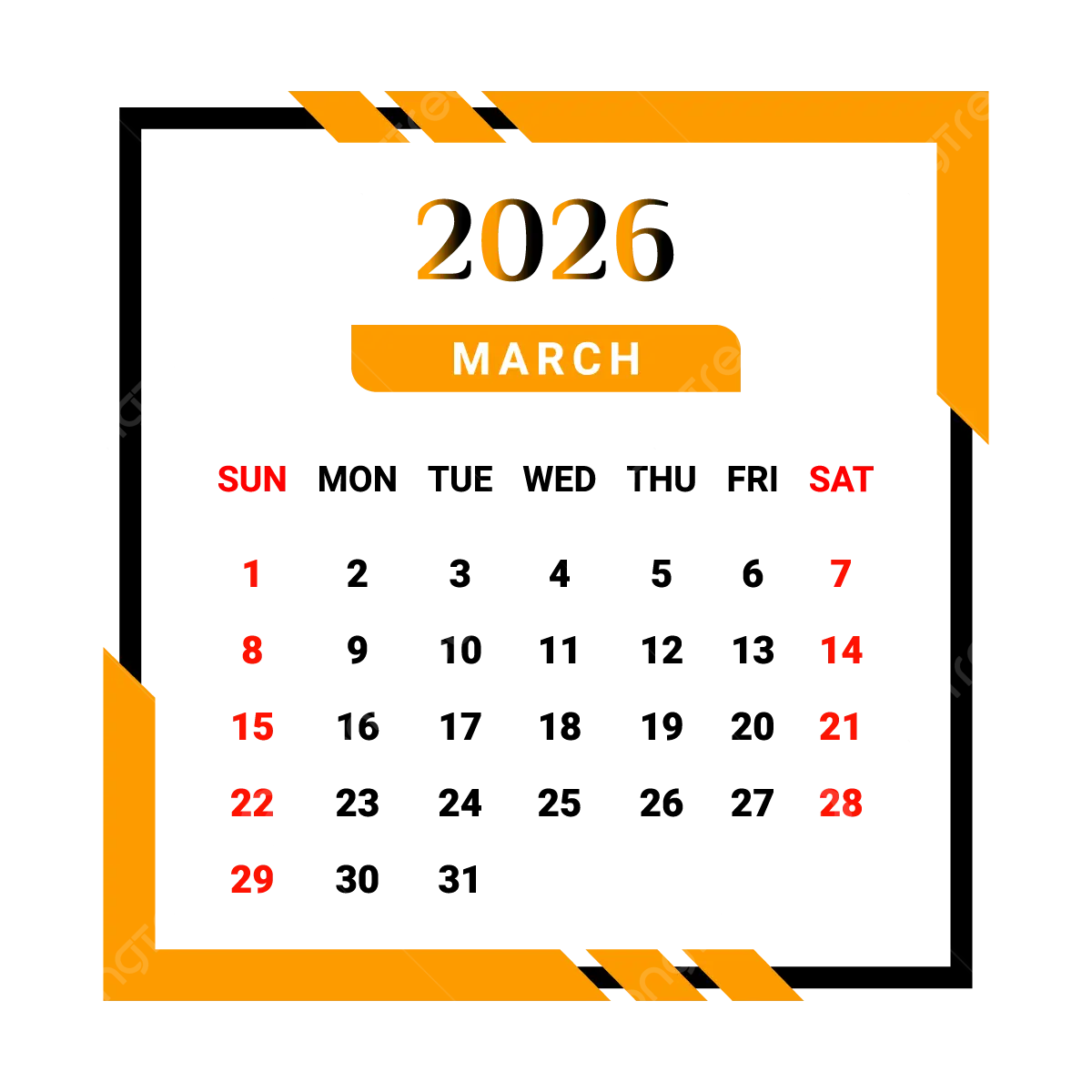 March 2026 Calendar Wallpaper