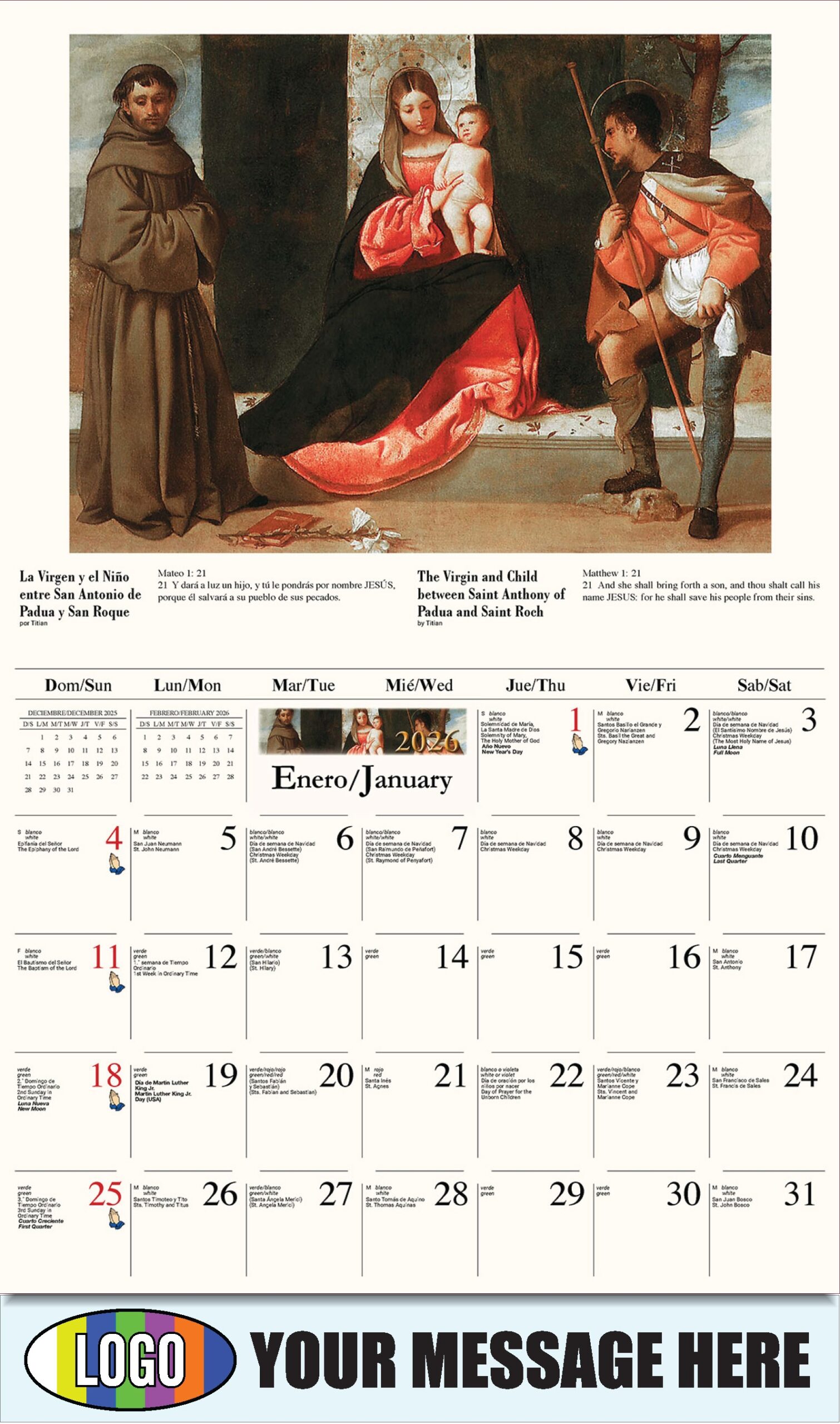 Catholic Calendar May 2026