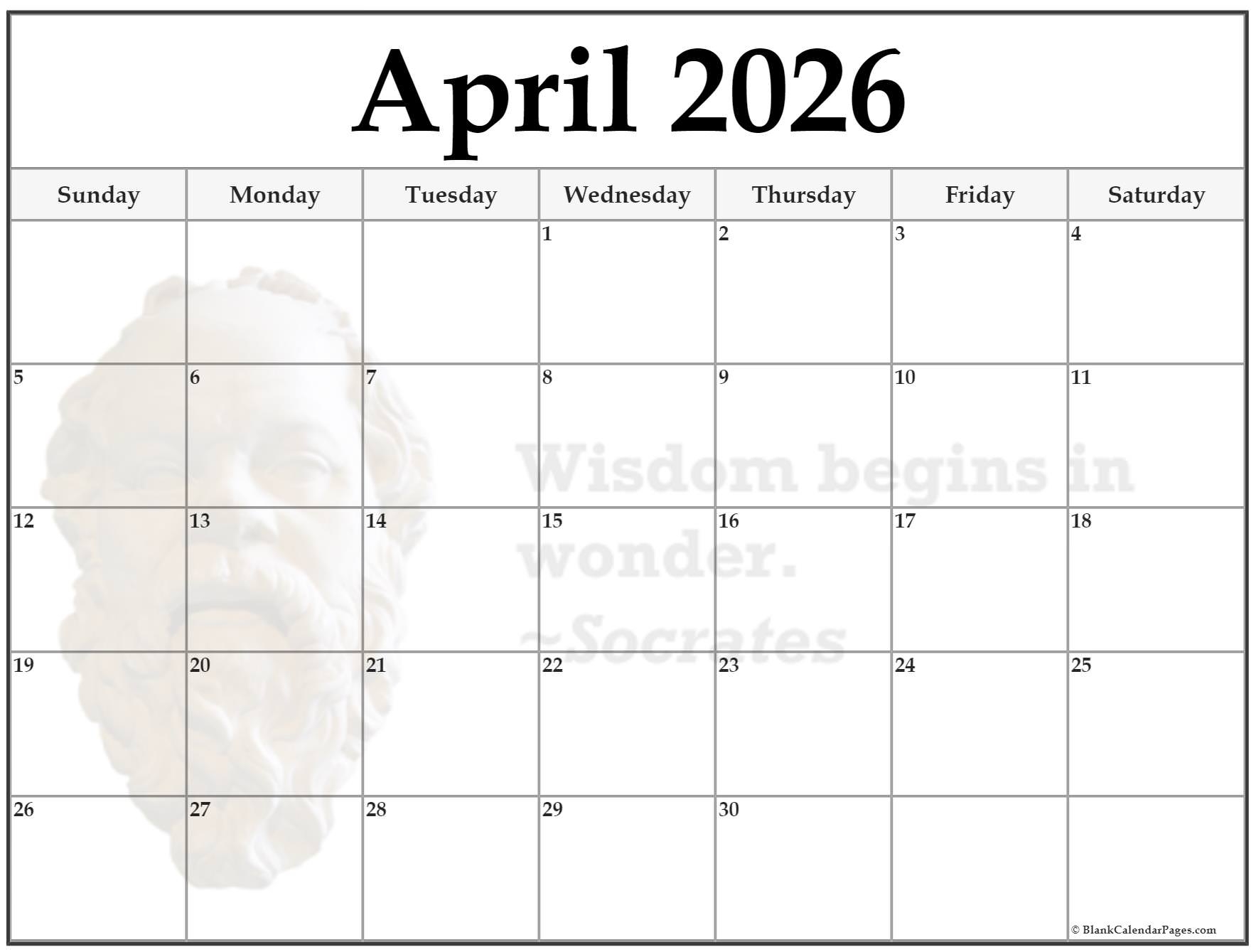 Moon Calendar April 2026