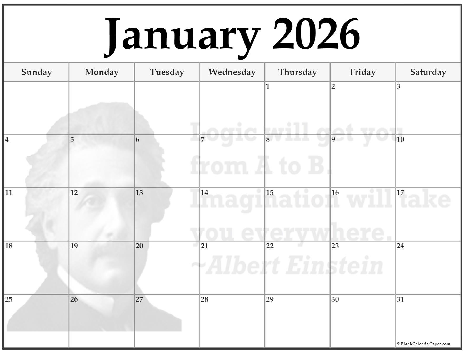 24 January 2026 Quote Calendars