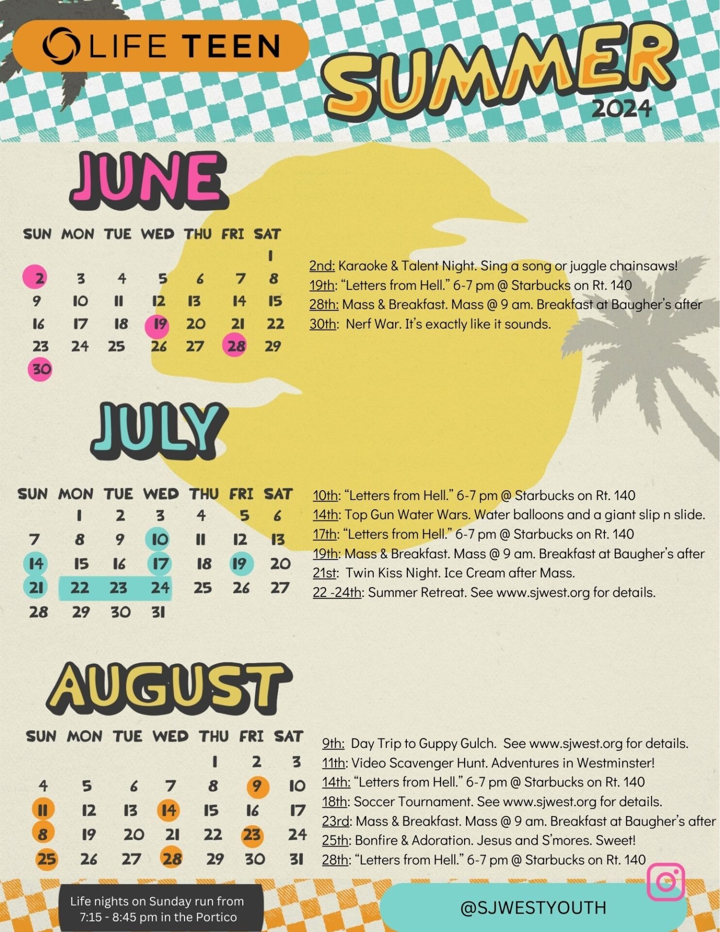24 LT Summer Calendar St John Roman Catholic Church 