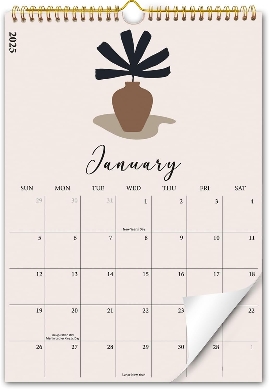 Aesthetic 2024 2025 Wall Calendar Runs From Now To Jamaica Ubuy