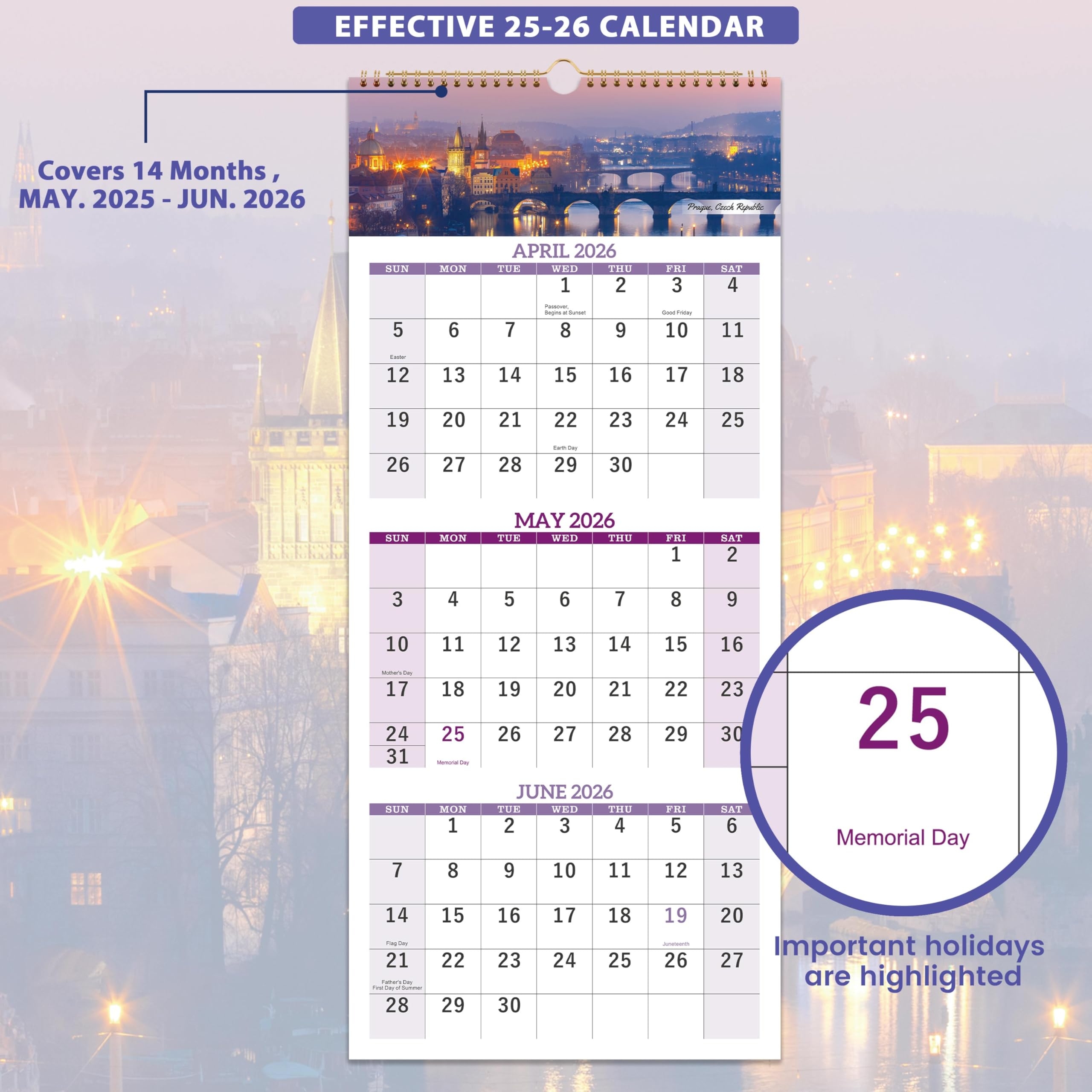 Amazon 2025 2026 Calendar May 2025 Jun 2026 3 Month Calendar Vertical Display Wall Calendar 2025 2026 11