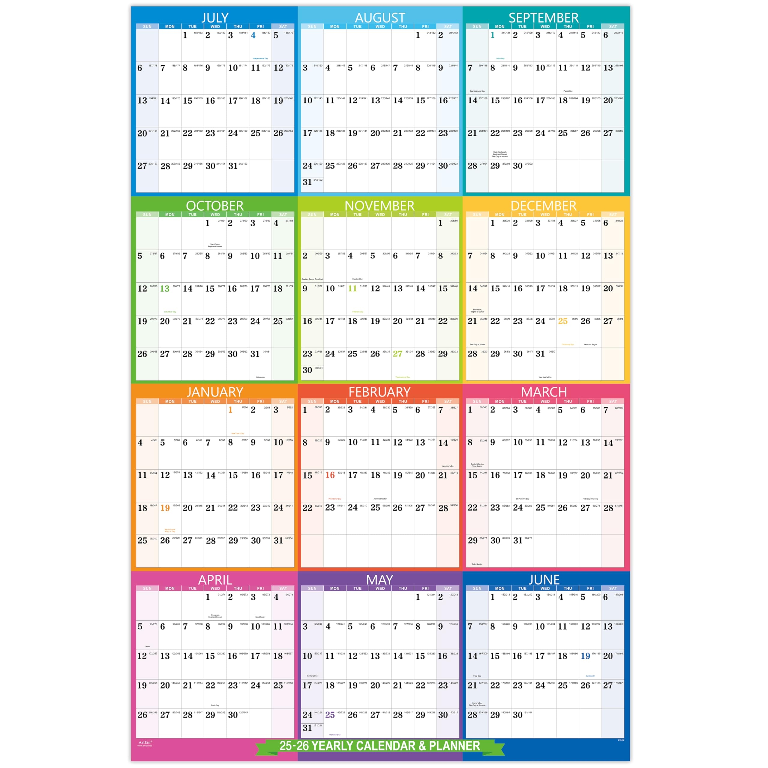 Calender For July 2025-June 2026