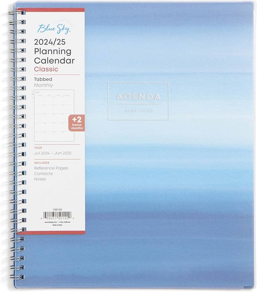 Amazon Blue Sky 2024 2025 Academic Year Monthly Planner For Teachers July 2024 June 2025 Safety Wirebound Frosted Flexible Cover Chanson For Organized Scheduling 8