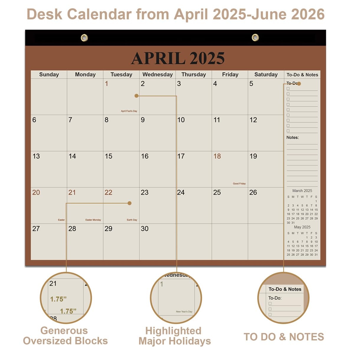 Amazon Desk Calendar 2025 2026 15 Months Calendar From April 2025 To June 2026 Calendar 2025 2026 With Thick Paper For Office Home School 