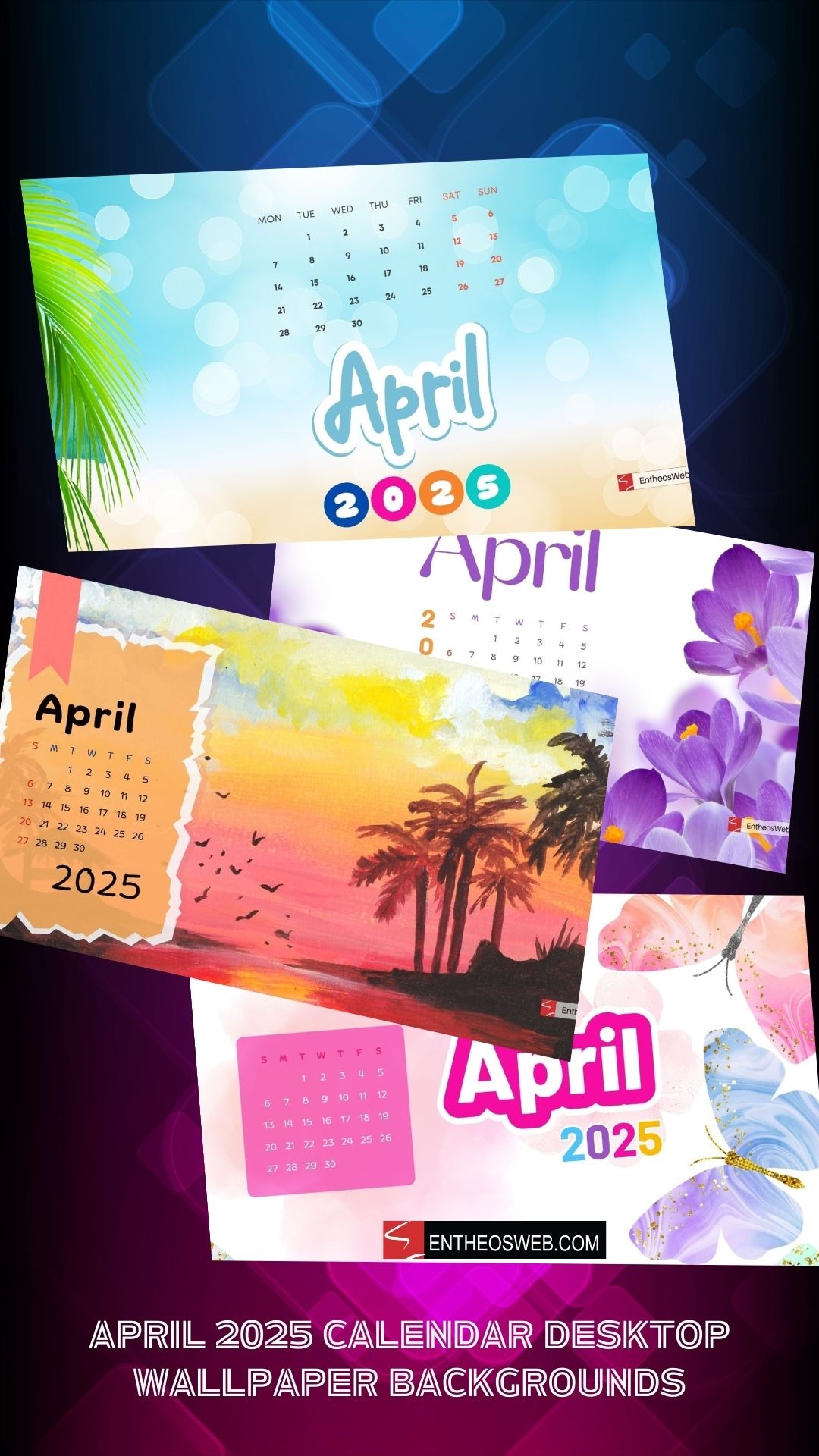 April 2025 Calendar Desktop Wallpaper And Screensavers EntheosWeb