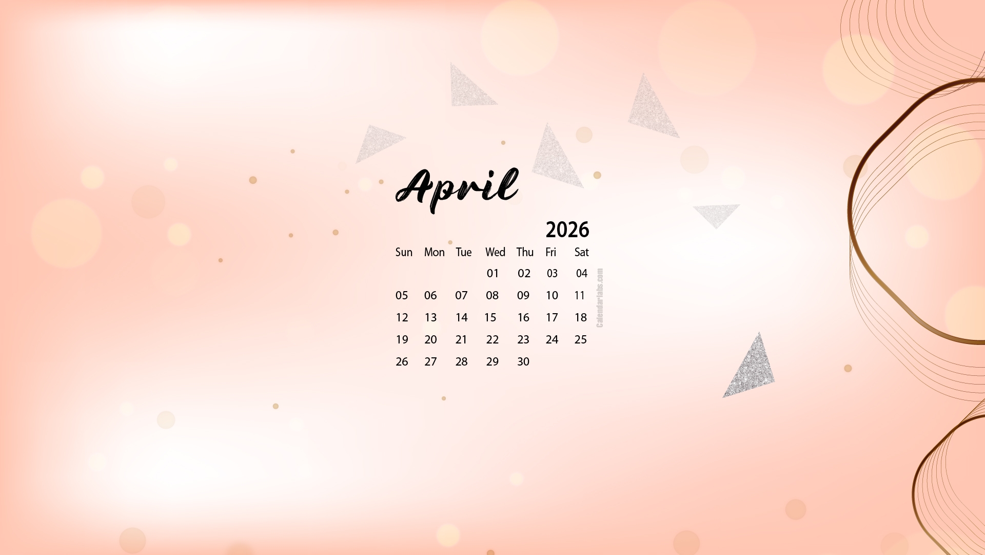 April 2026 Desktop Wallpaper Calendar CalendarLabs
