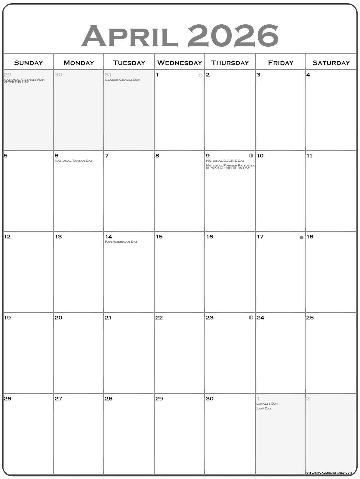Earnings Calendar April 2026