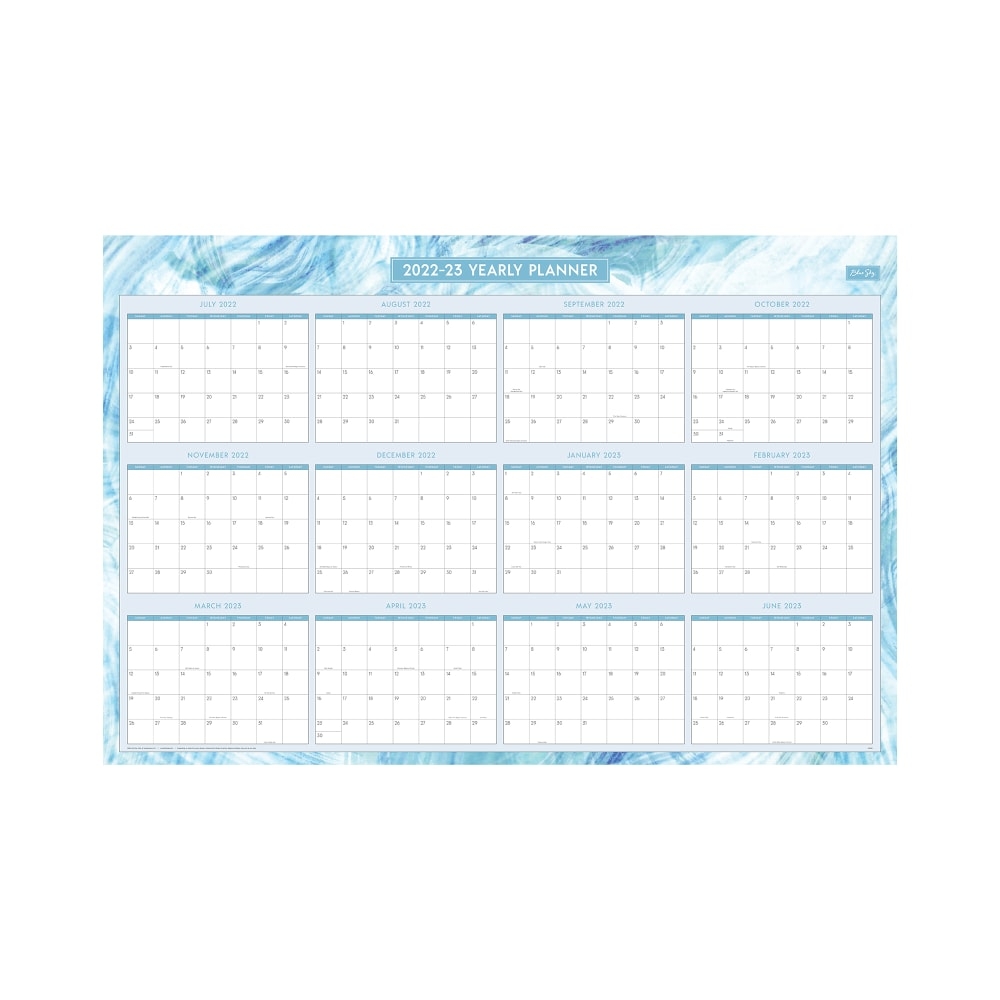 Blue Sky Laminated Academic Regular Monthly Wall Calendar 36