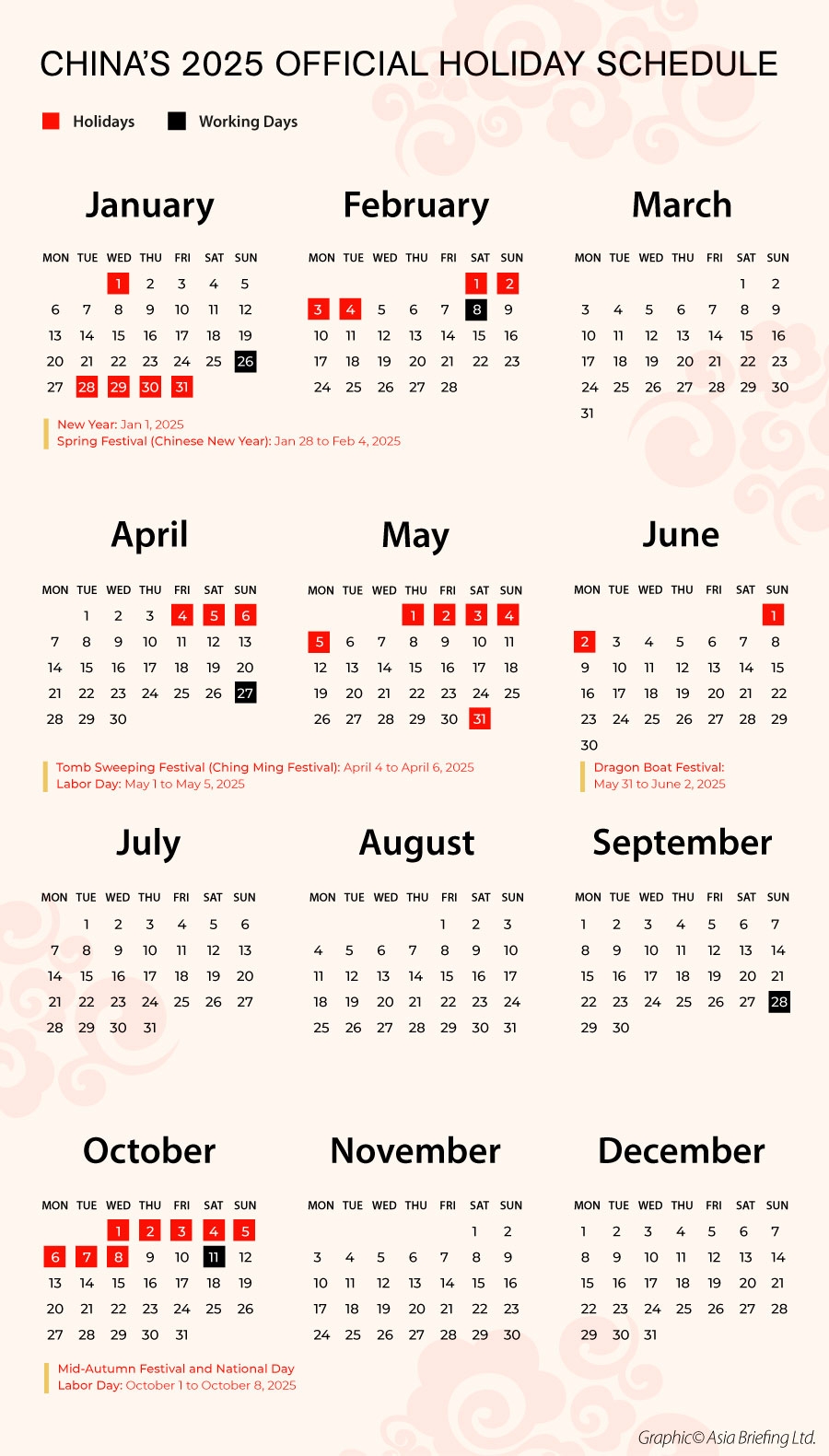 China National Holidays 2025 Schedule And Adjusted Working Days