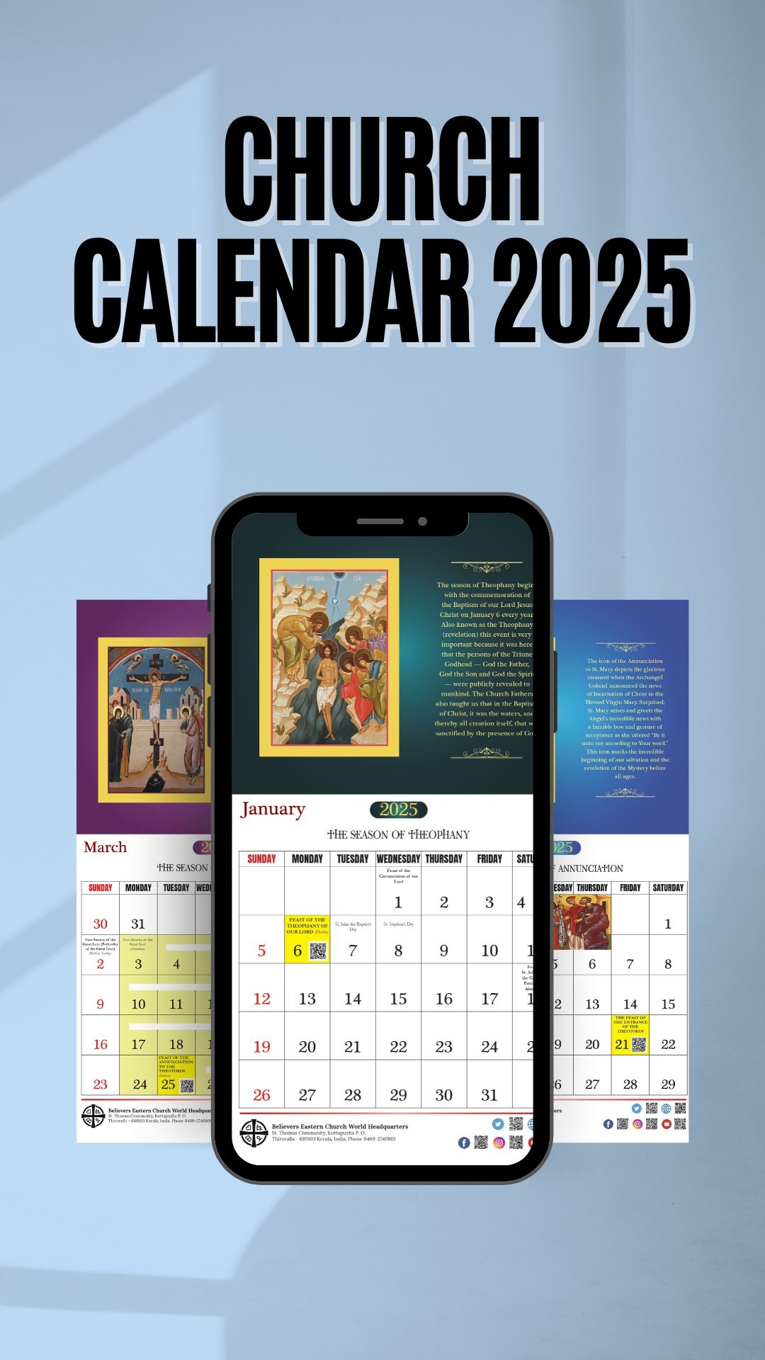 CHURCH CALENDAR 2025 Believers Eastern Church