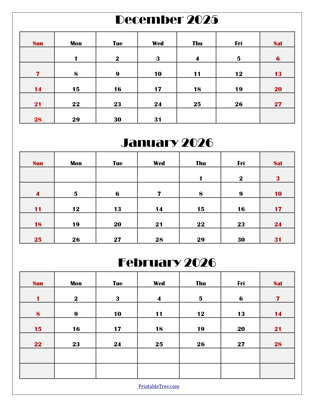 December 2023 And January 2026 Calendar
