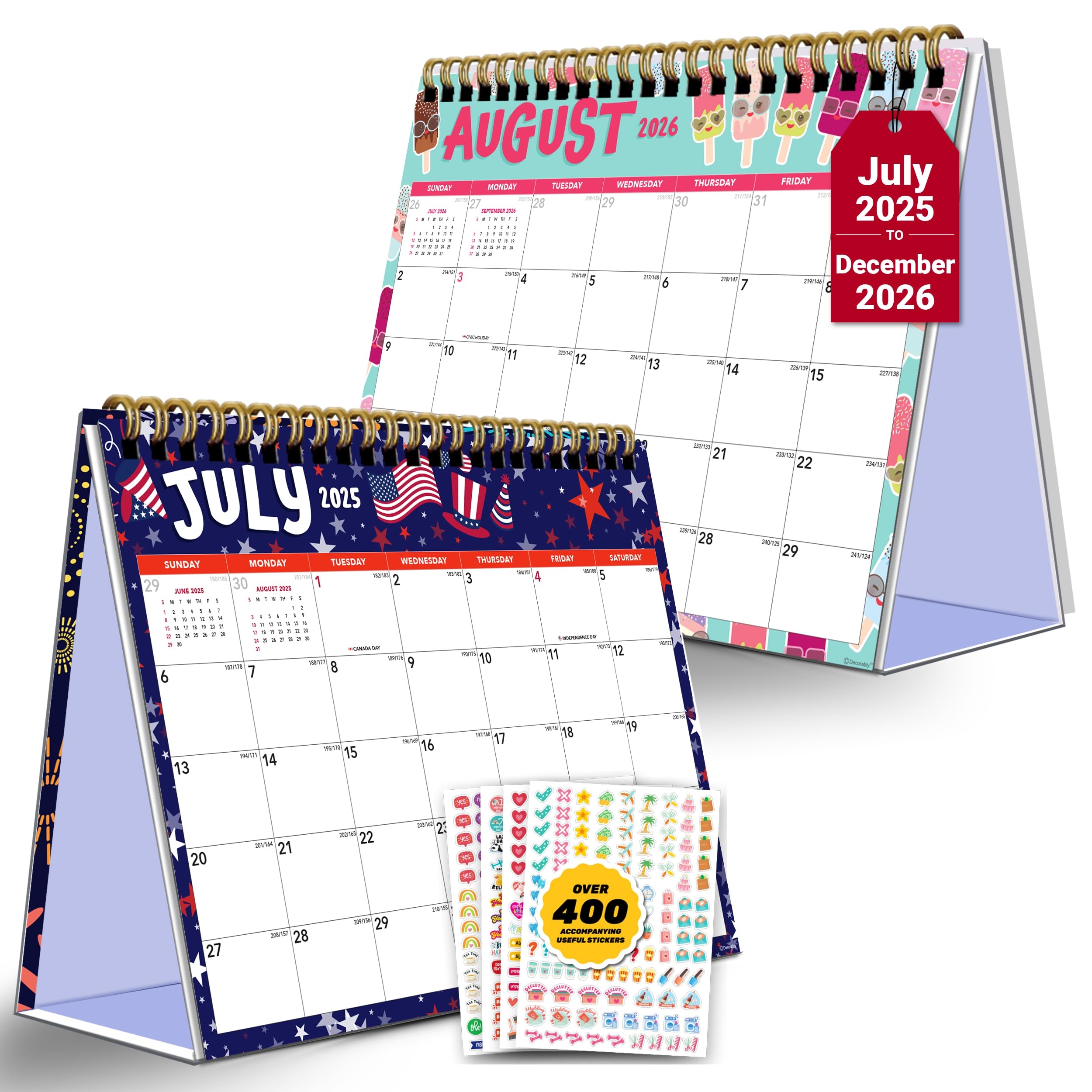 Desk Calendar July 2023-June 2025