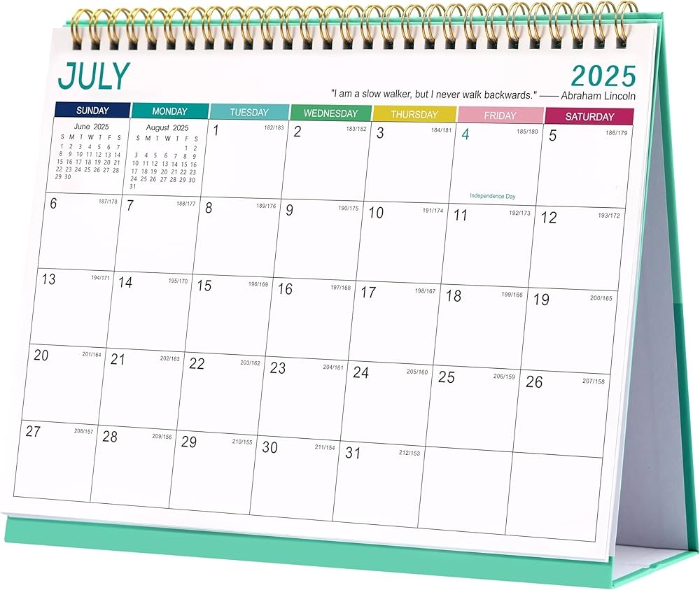 Desk Calendar 2025 2026 July 2025 December 2026 2025 2026 Calendar Standing Flip 2025 2026 Desktop Calendar 9 8
