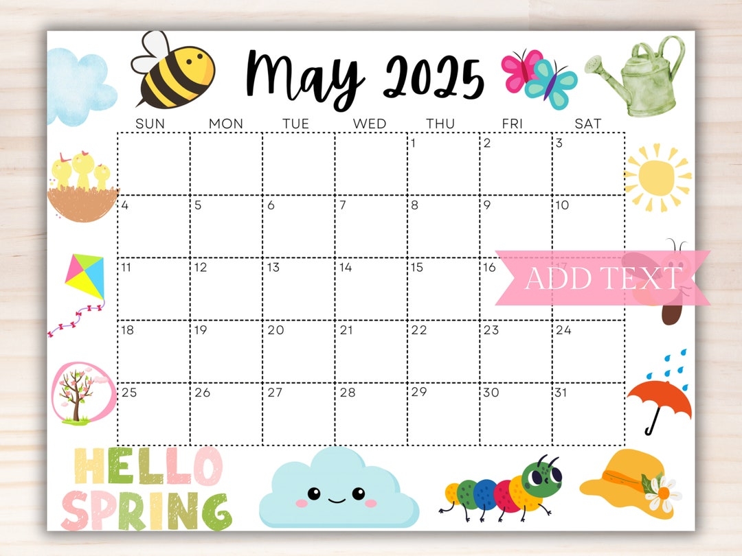 Editable Calendar May And June 2025