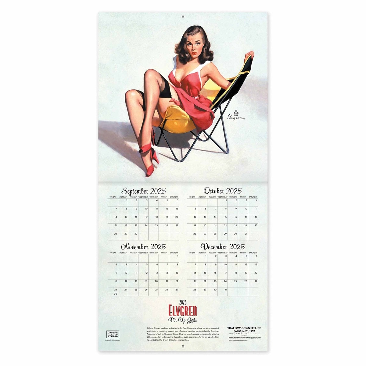 Elvgren Pin Up Girls Calendar 2026