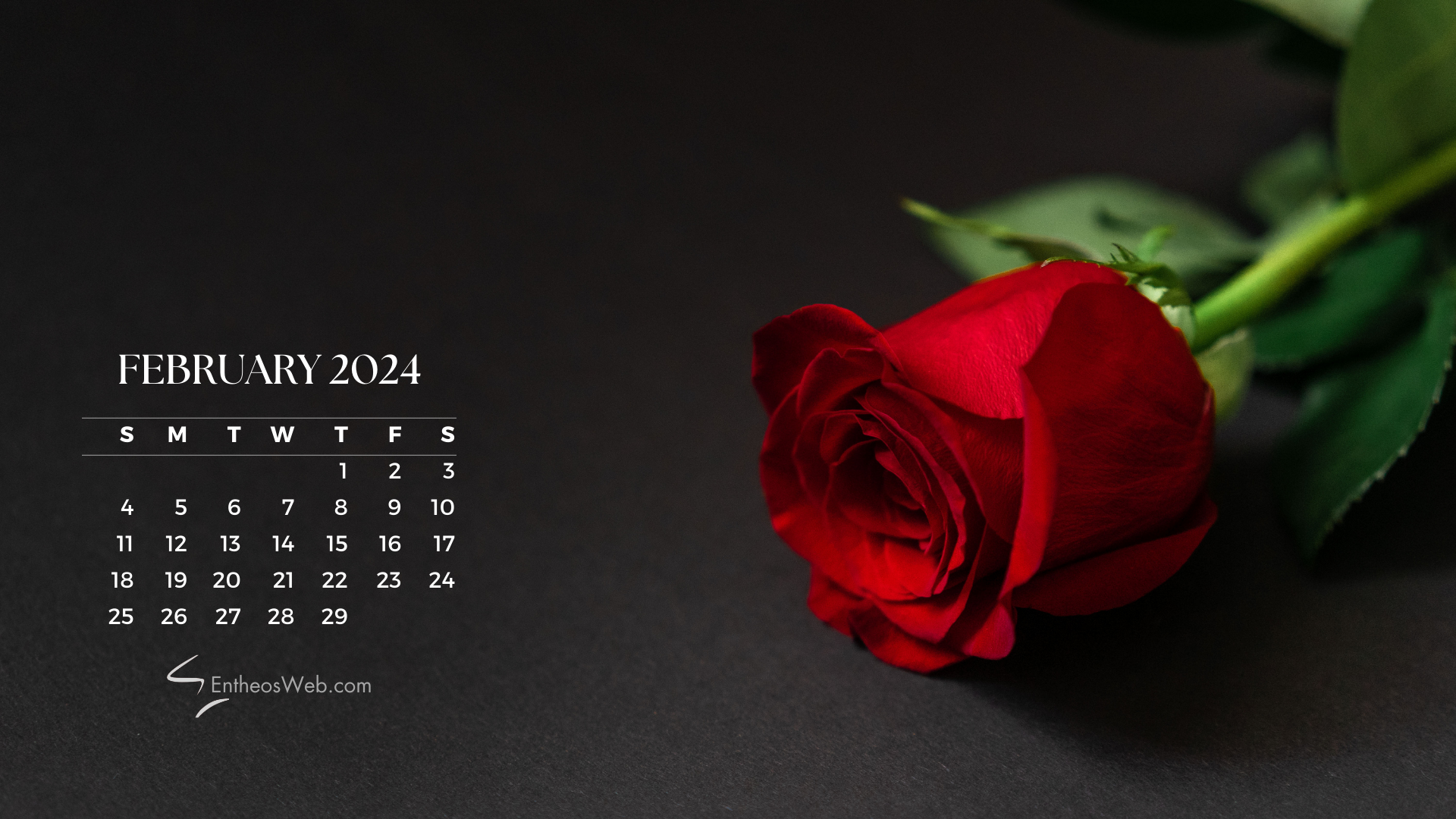 February 2024 Calendar Desktop Wallpapers EntheosWeb