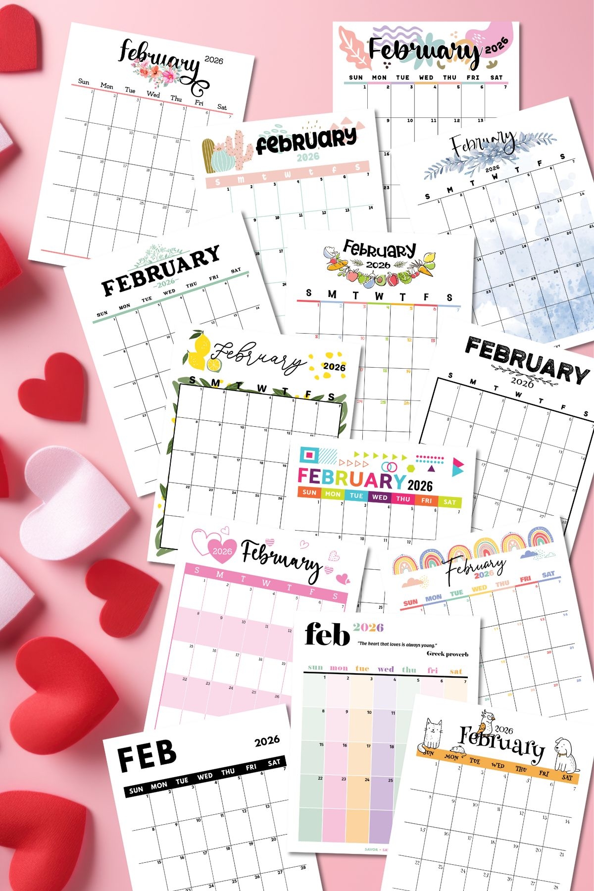 February 2026 Calendar Background