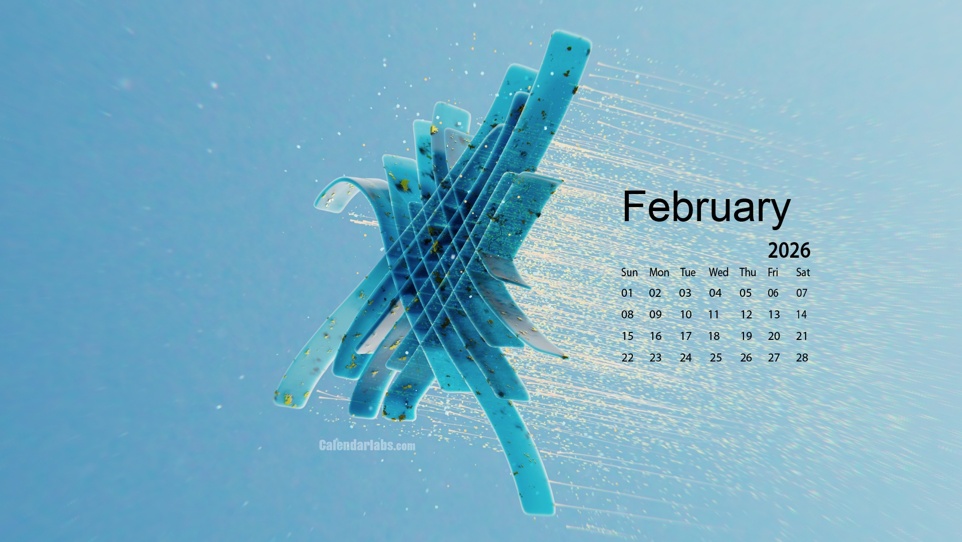February 2026 Desktop Wallpaper Calendar CalendarLabs