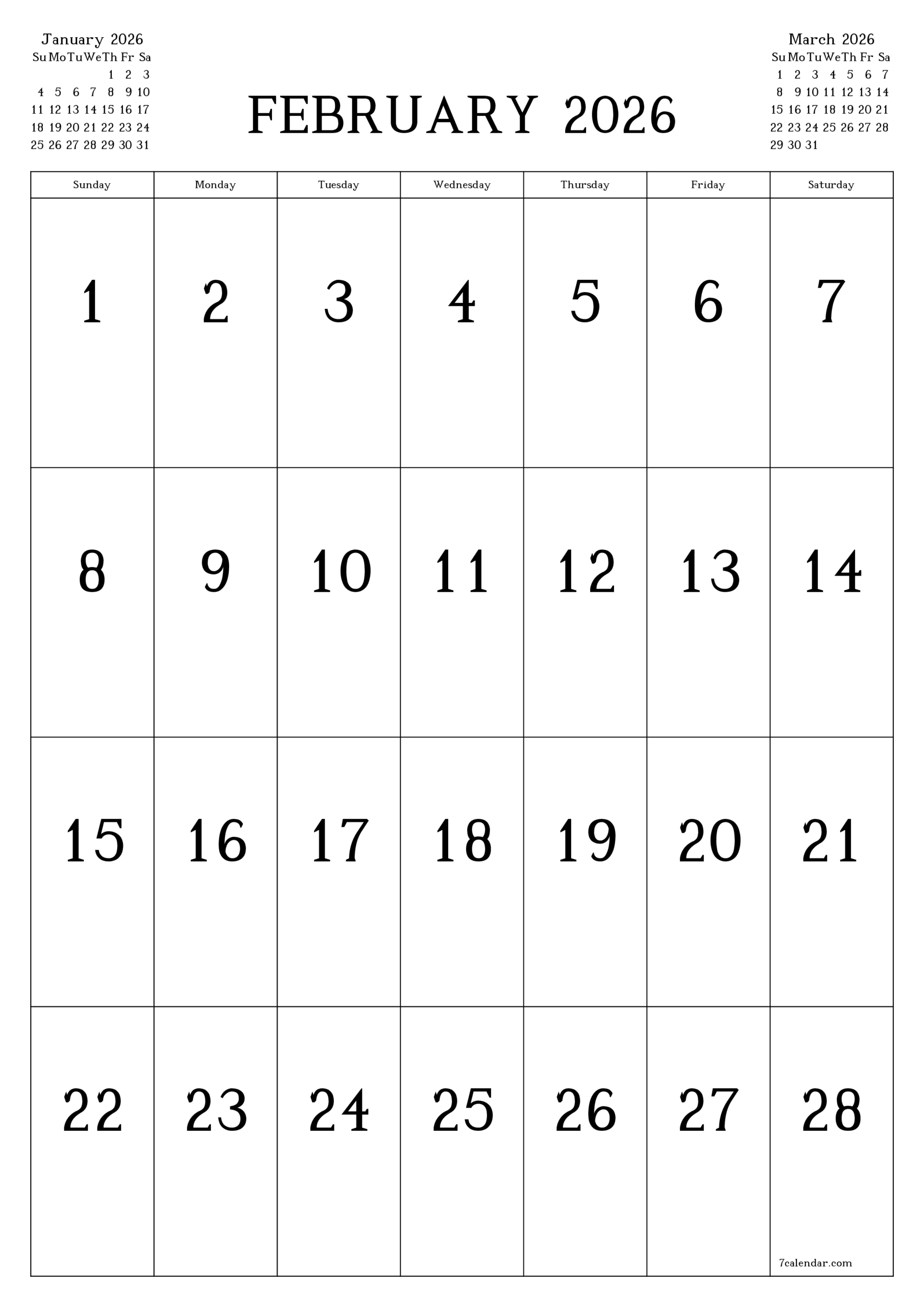 February 2026 Chinese Calendar