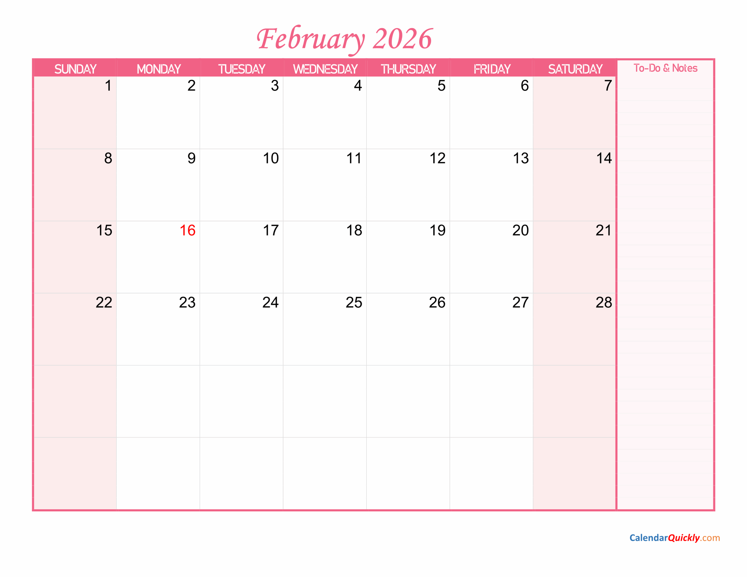 February 11 2026 Calendar