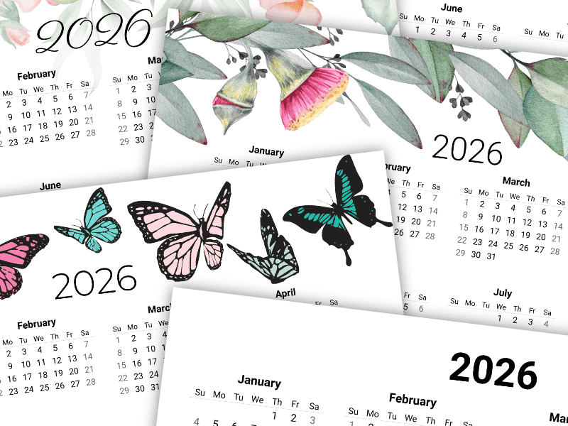 Free 2026 Printable Calendar