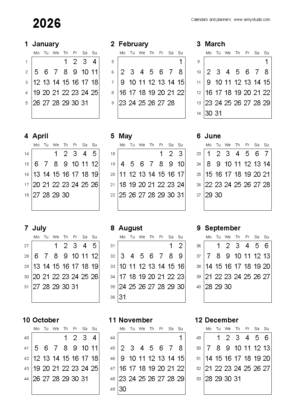 Tamil Calendar 2026 January