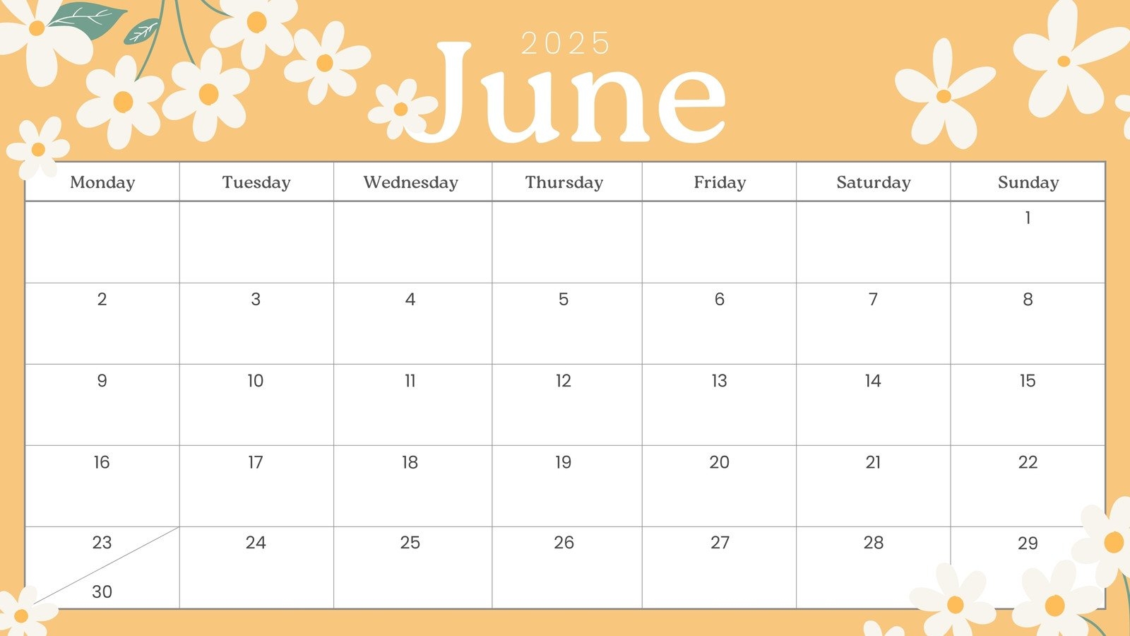 Free Printable Custom June 2025 Calendar Templates Canva