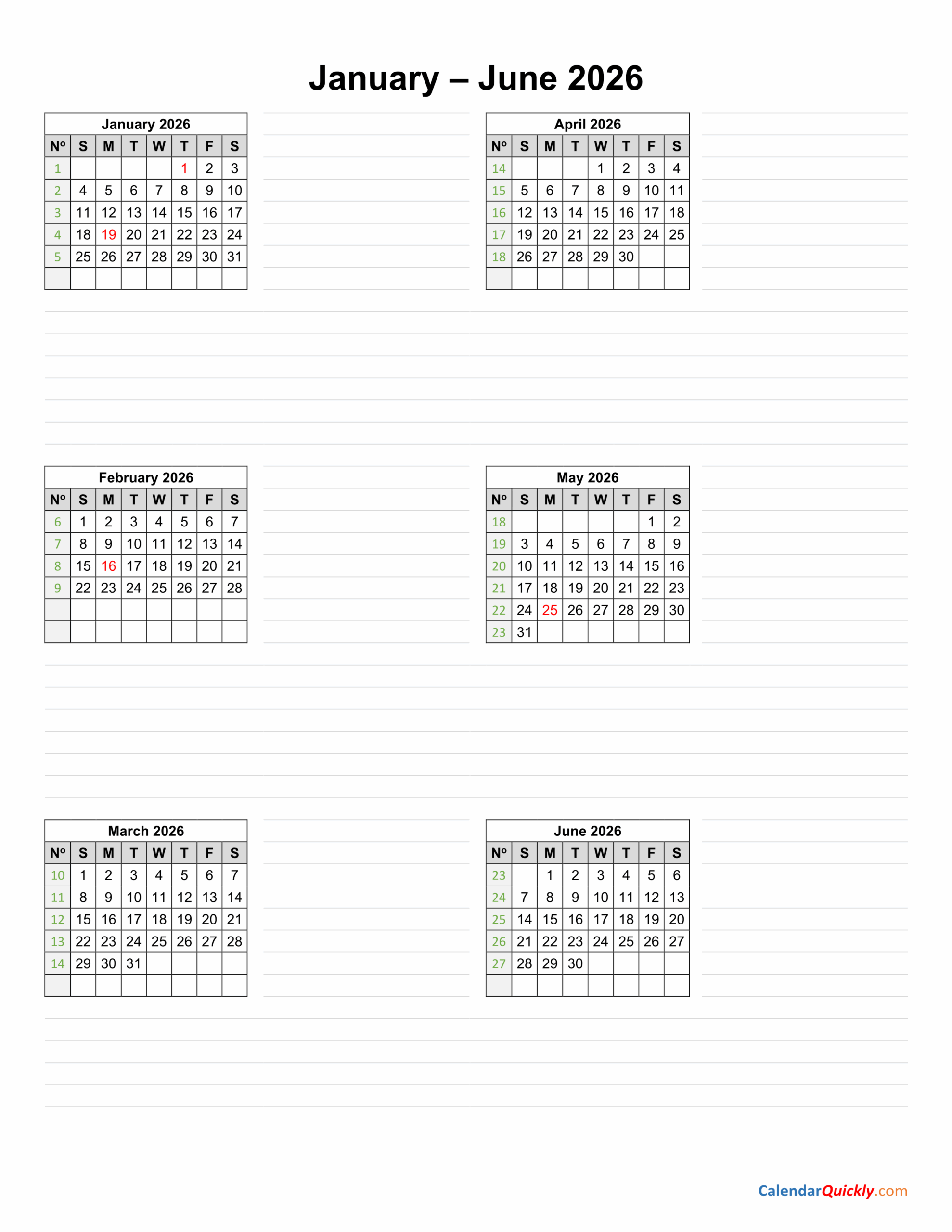 January 14 2026 Calendar