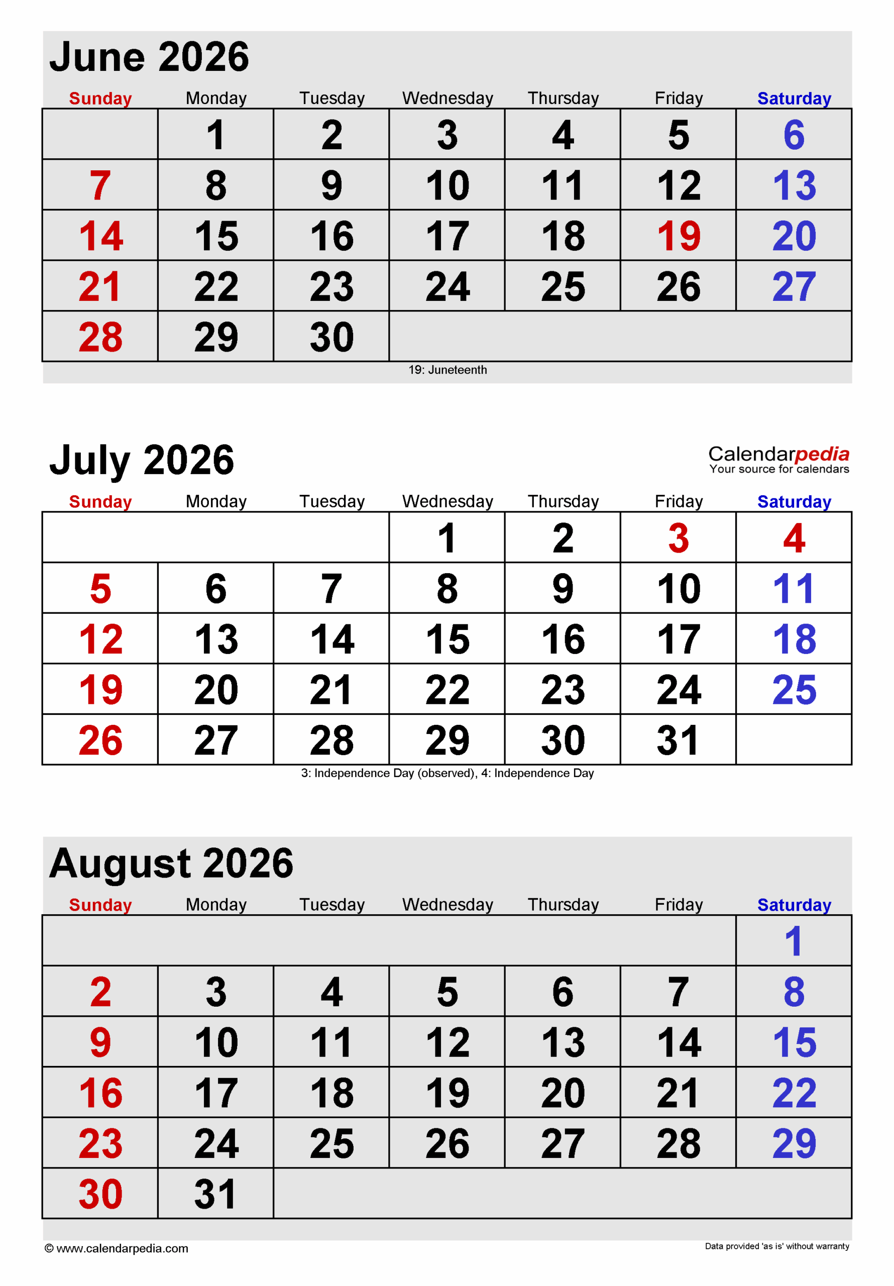 July 2026 Calendar Templates For PDF Excel And Word