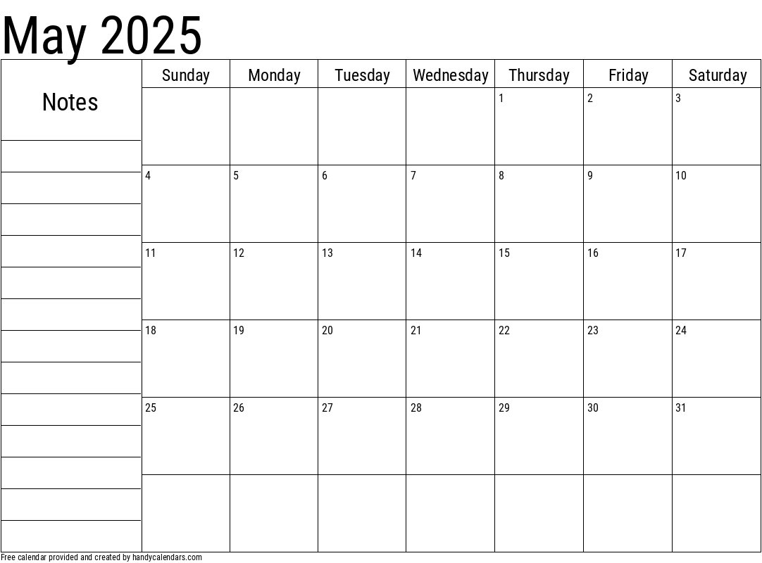 June 2023 - May 2025 Calendar