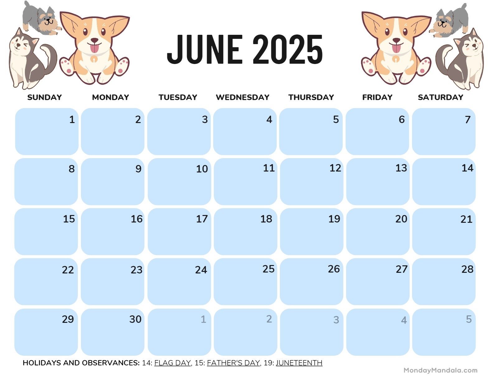 June 2025 Calendar 52 Free PDF Printables 