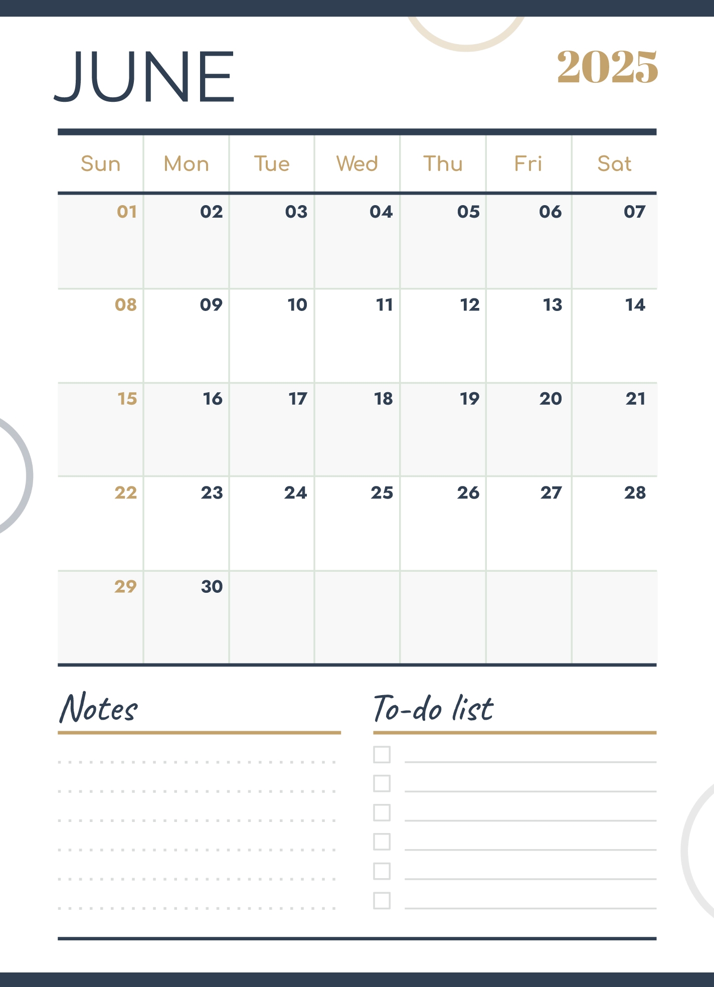 June 2025 Calendar Free Google Docs Template Gdoc io
