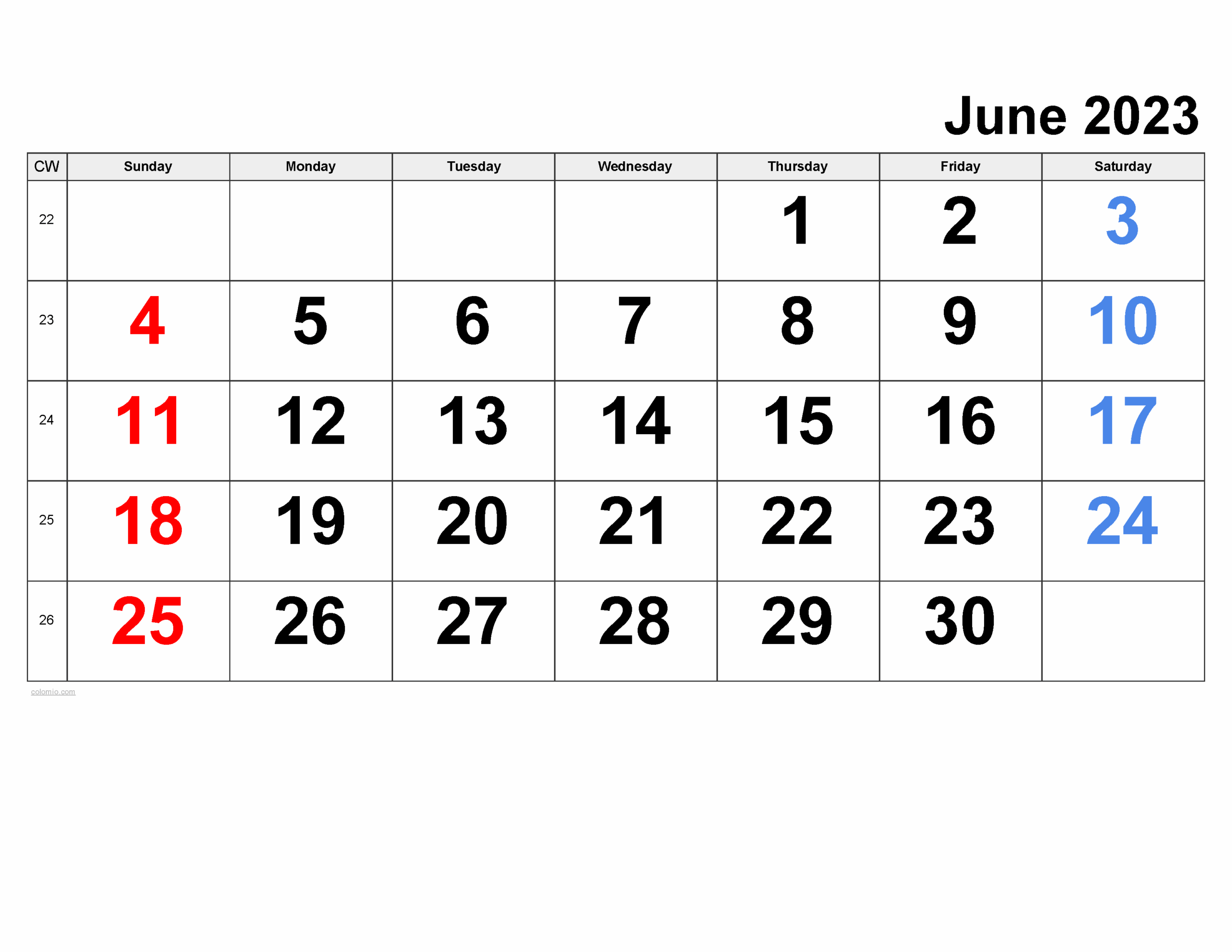 June 2025 Calendar Free Printable PDF XLS And PNG