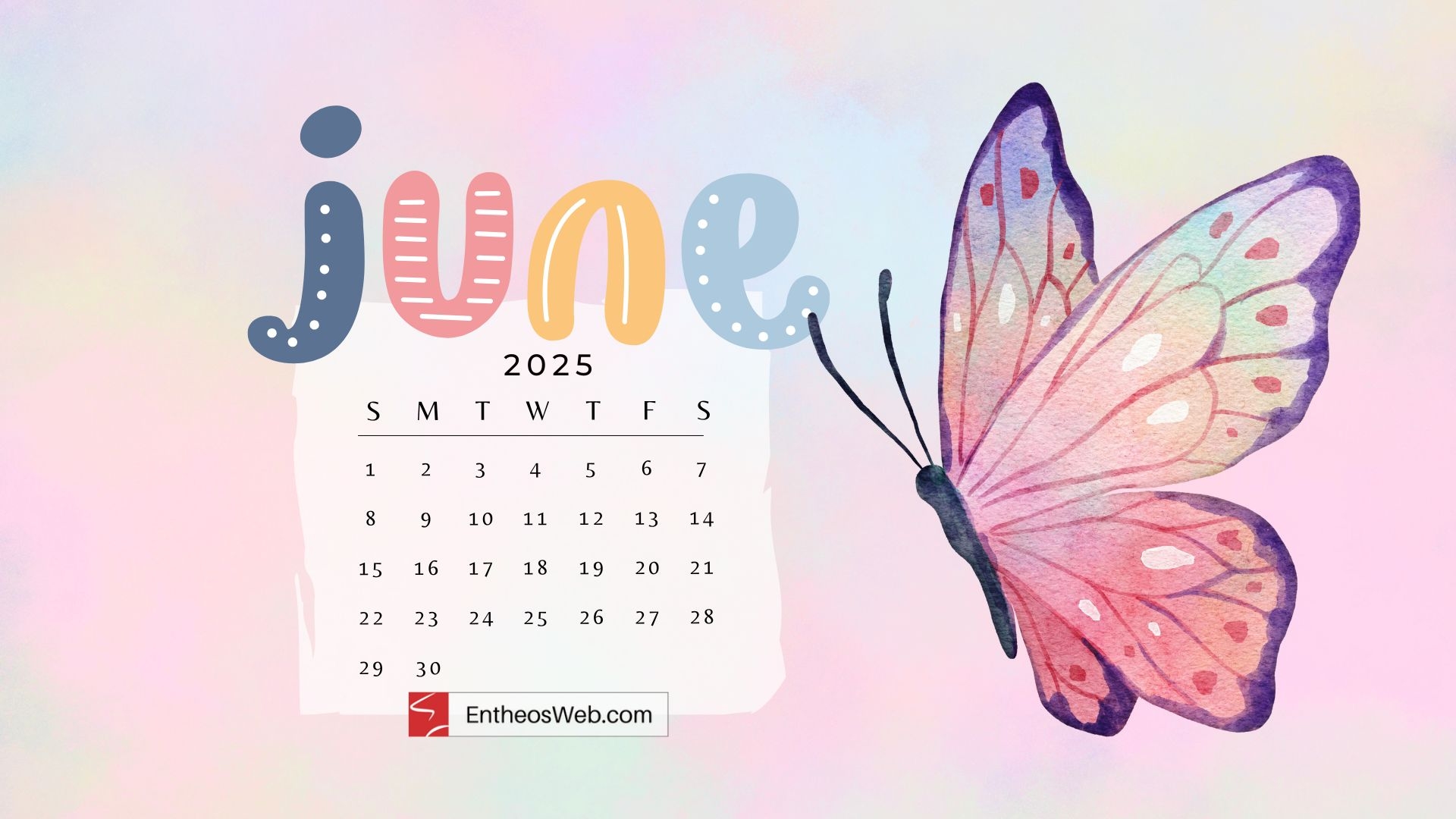 June 2025 Desktop Calendar