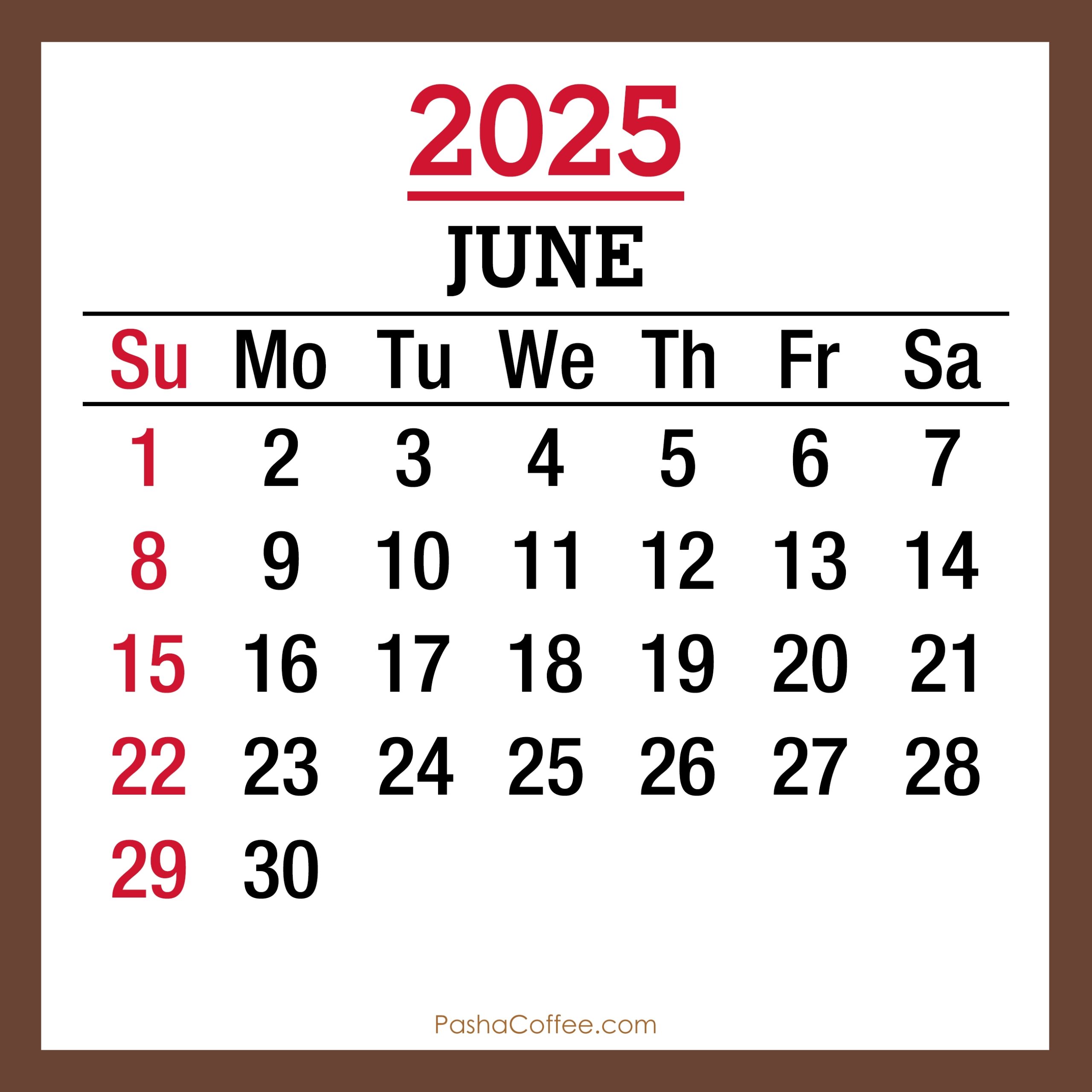 June 7 2025 Calendar