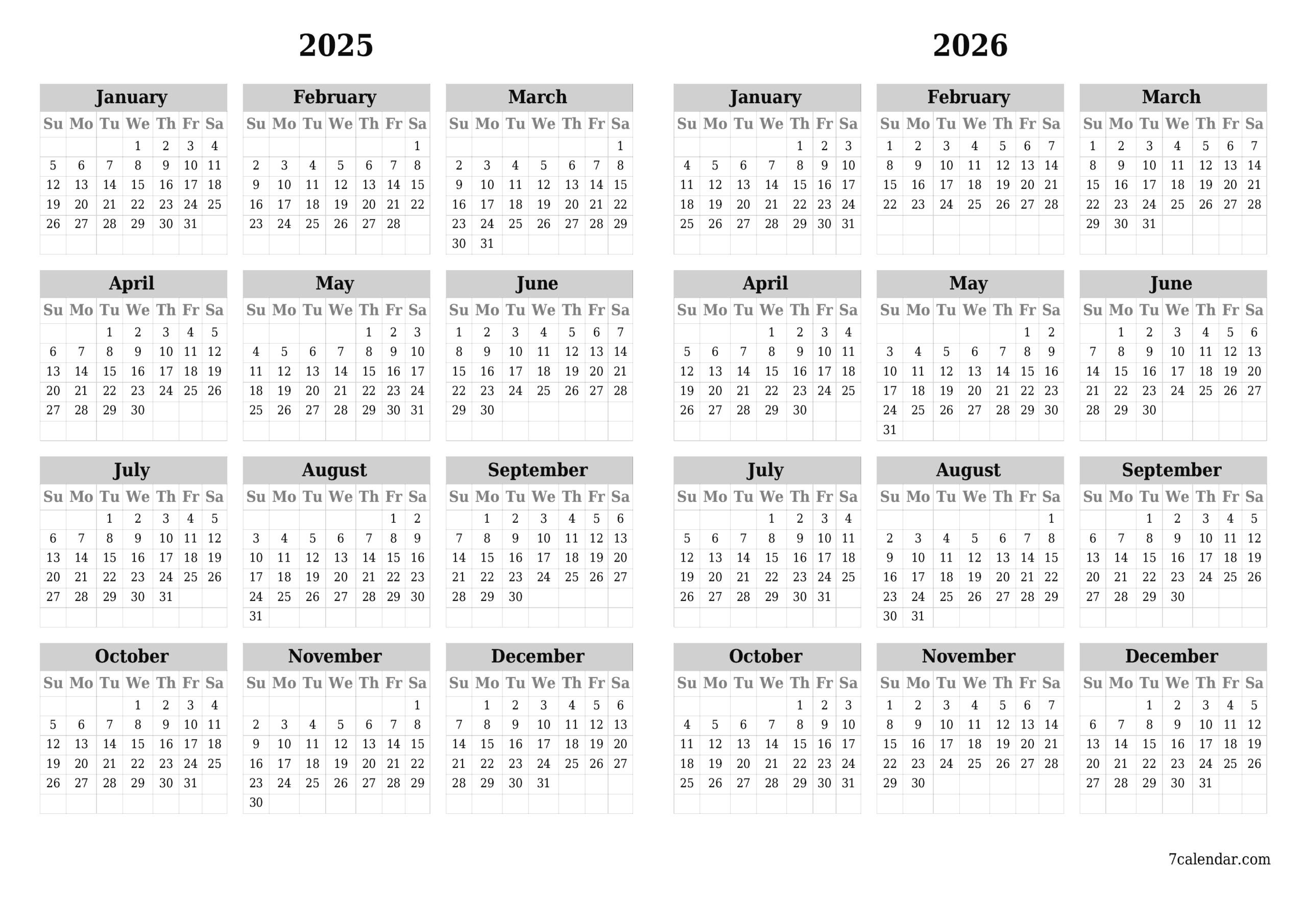 June 2023 To June 2025 Calendar