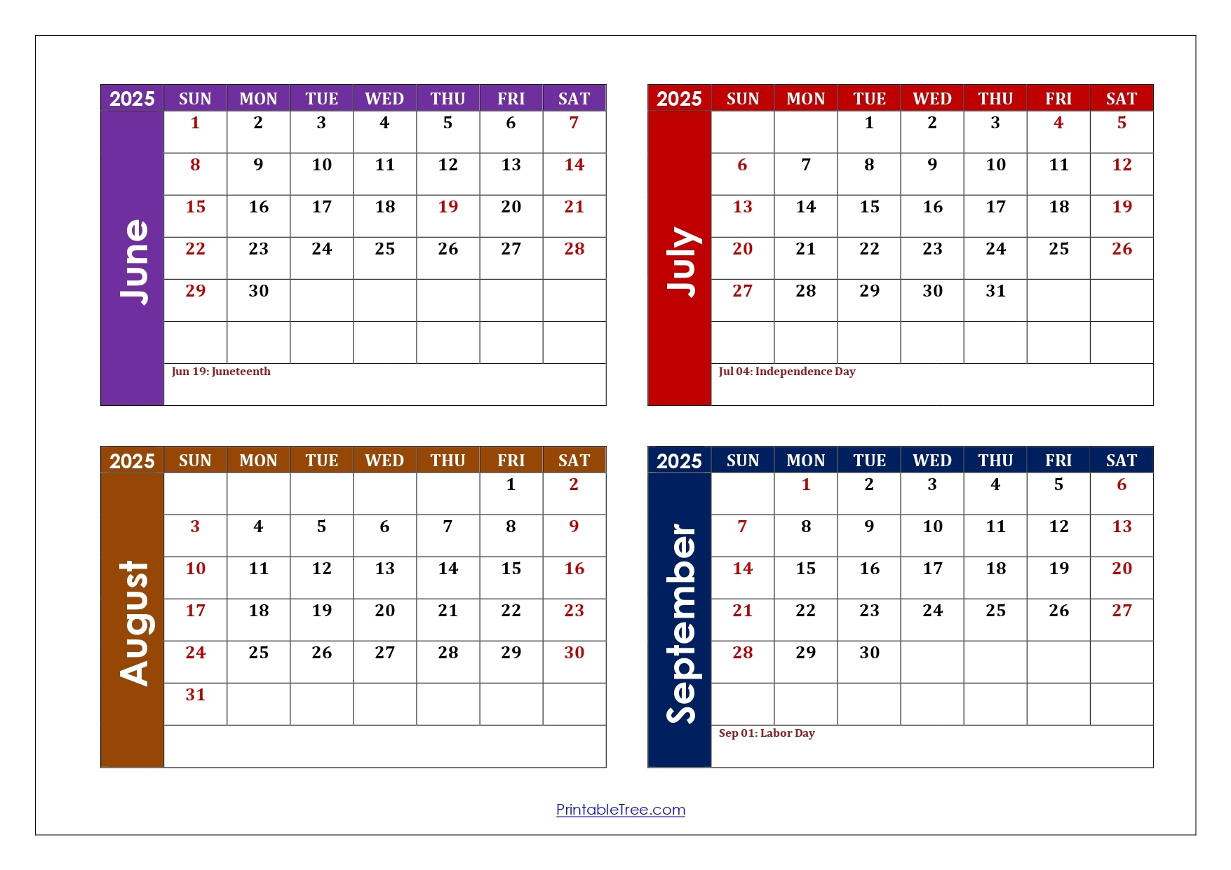 Sept 2025-June 2026 Calendar