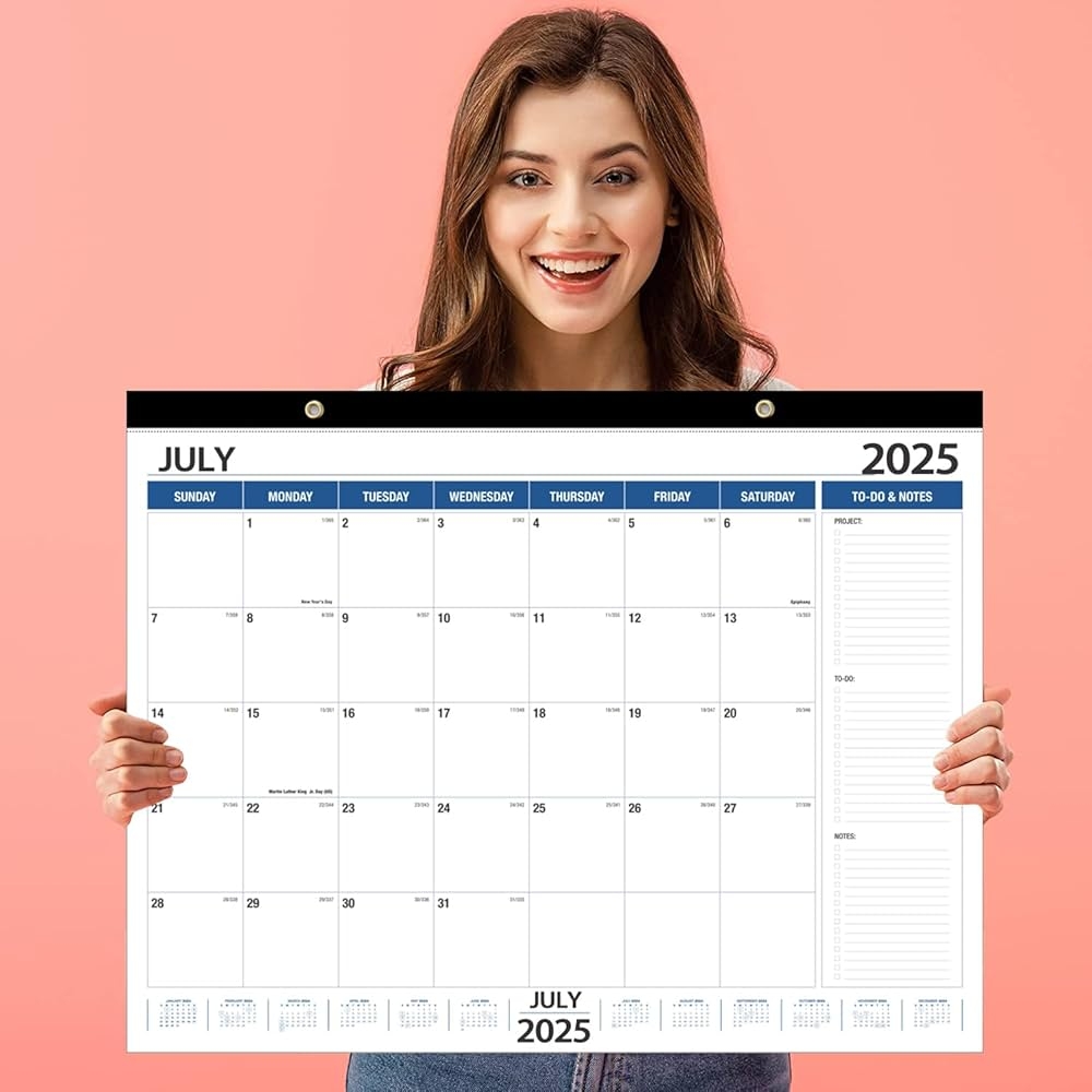 Large Wall Calendar 2024 2025 Desk Calendar 21 96 X 16 96 Inches Large Desk Calendar Runs From January 2024 June 2025 For Home Office Planning And 