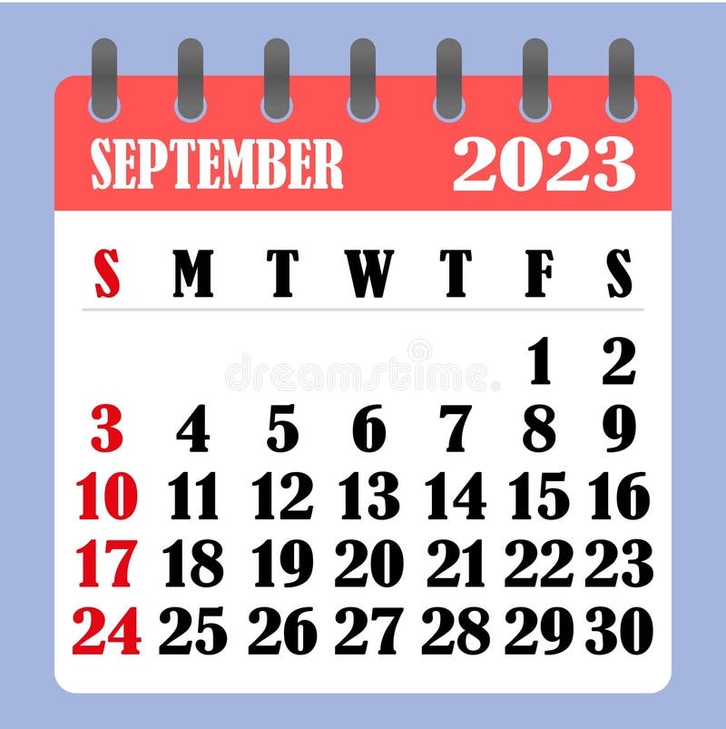 Letter Calendar For September 2023 The Week Begins On Sunday Time Planning And Schedule Concept Flat Design Stock Illustration Illustration Of Monday Deadline 192176928